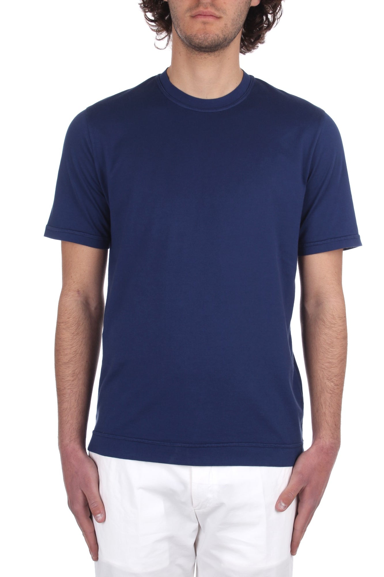 T-SHIRT Blu Fedeli Cashmere