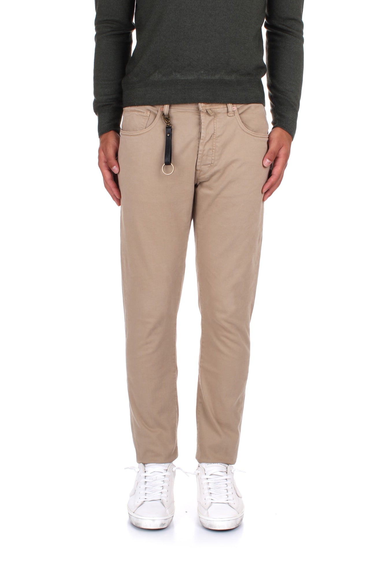 PANTALONI Beige Incotex Blue Division