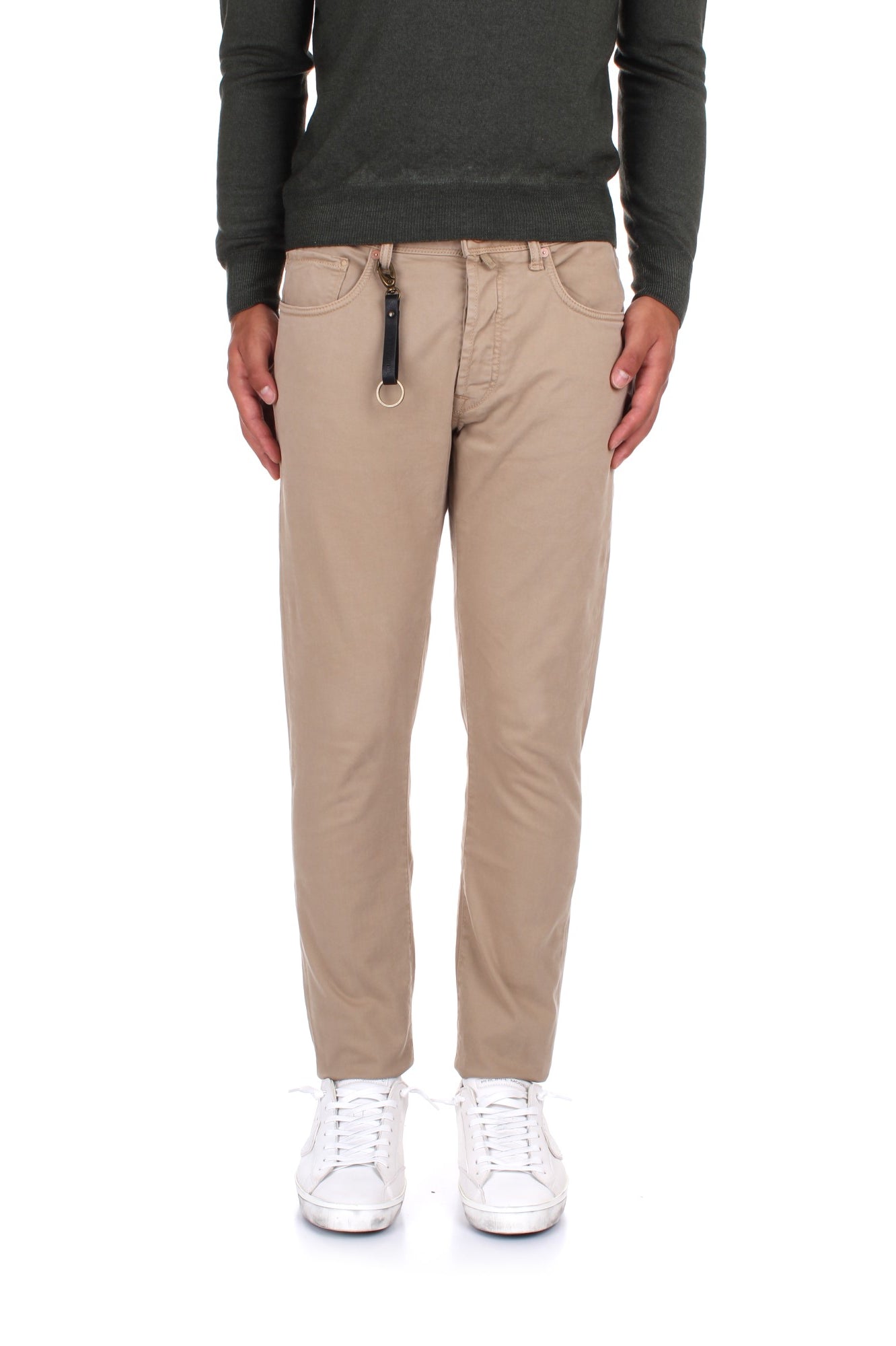 PANTALONI Beige Incotex Blue Division