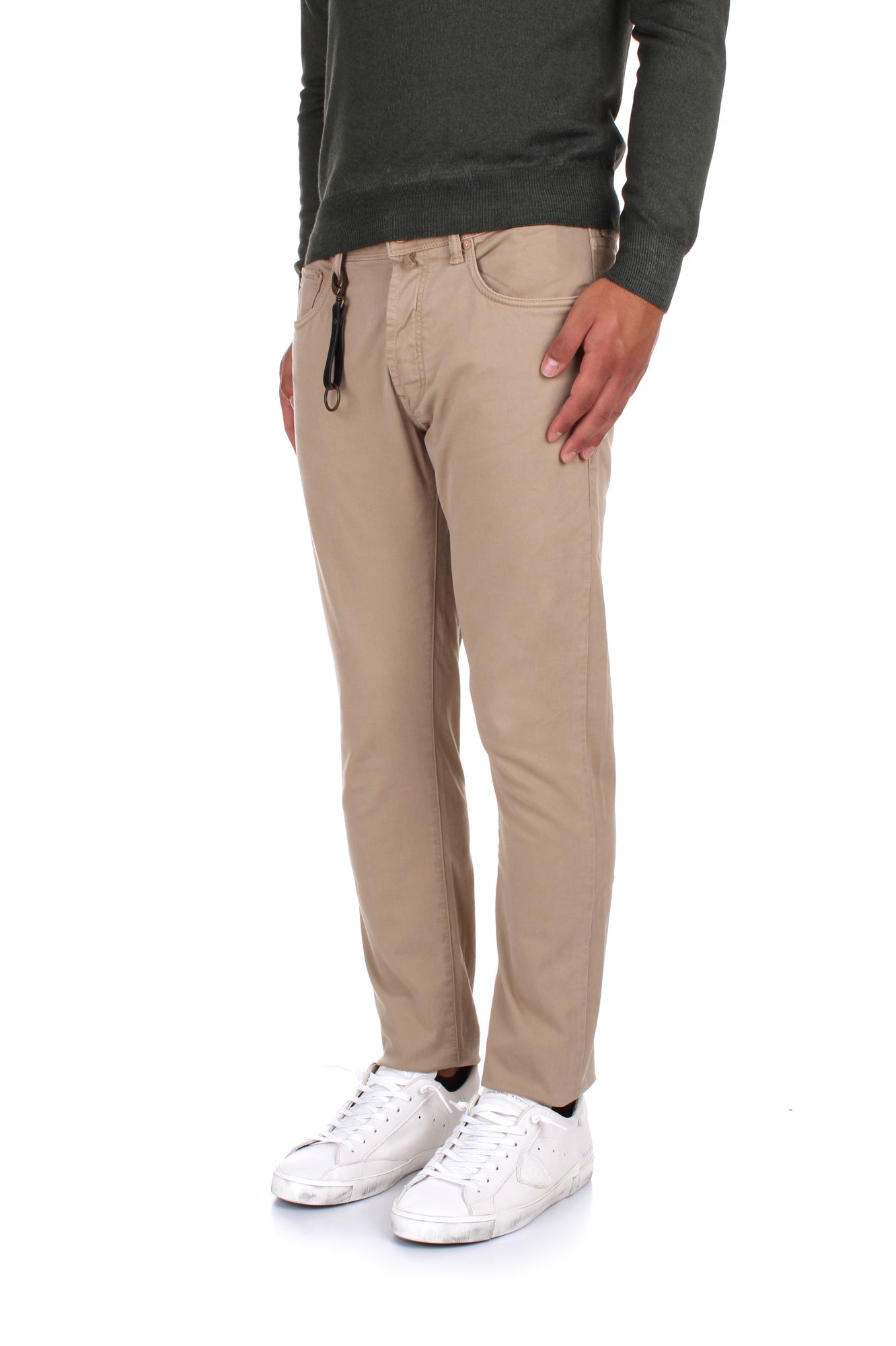 PANTALONI Beige Incotex Blue Division