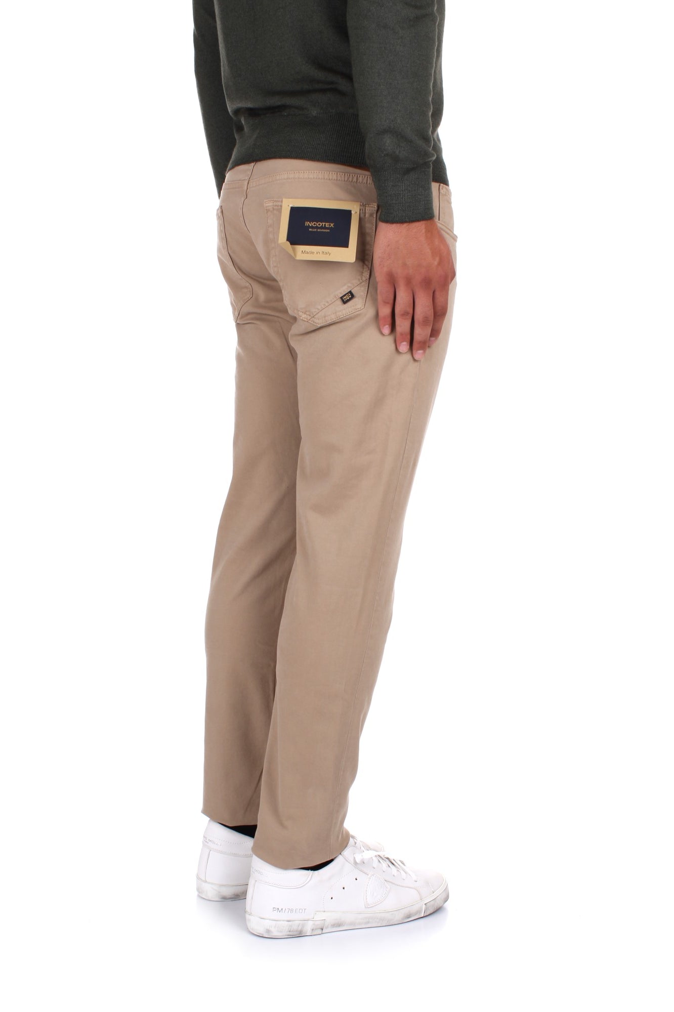 PANTALONI Beige Incotex Blue Division