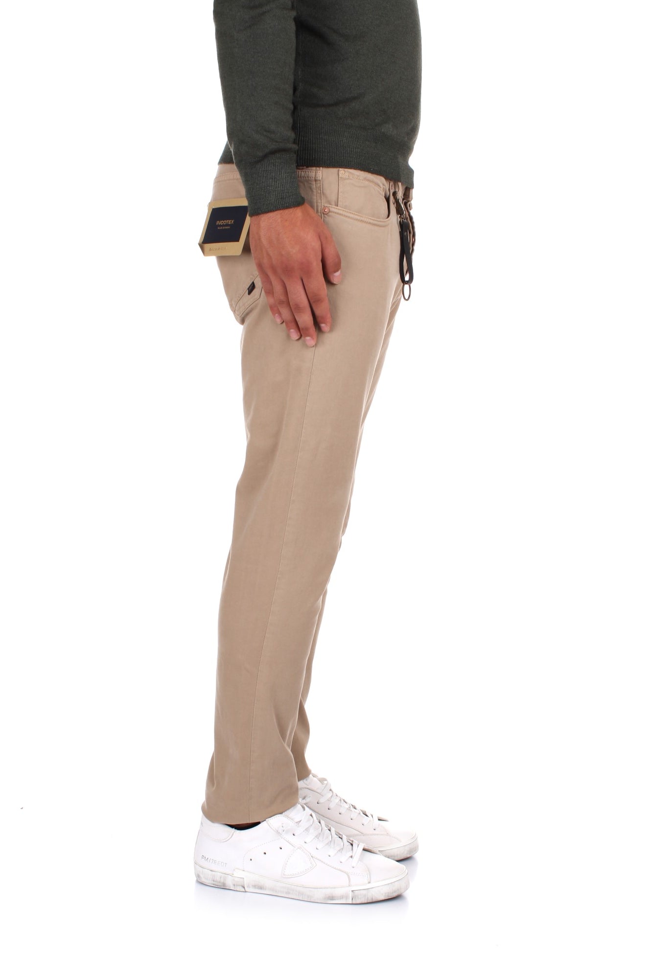 PANTALONI Beige Incotex Blue Division