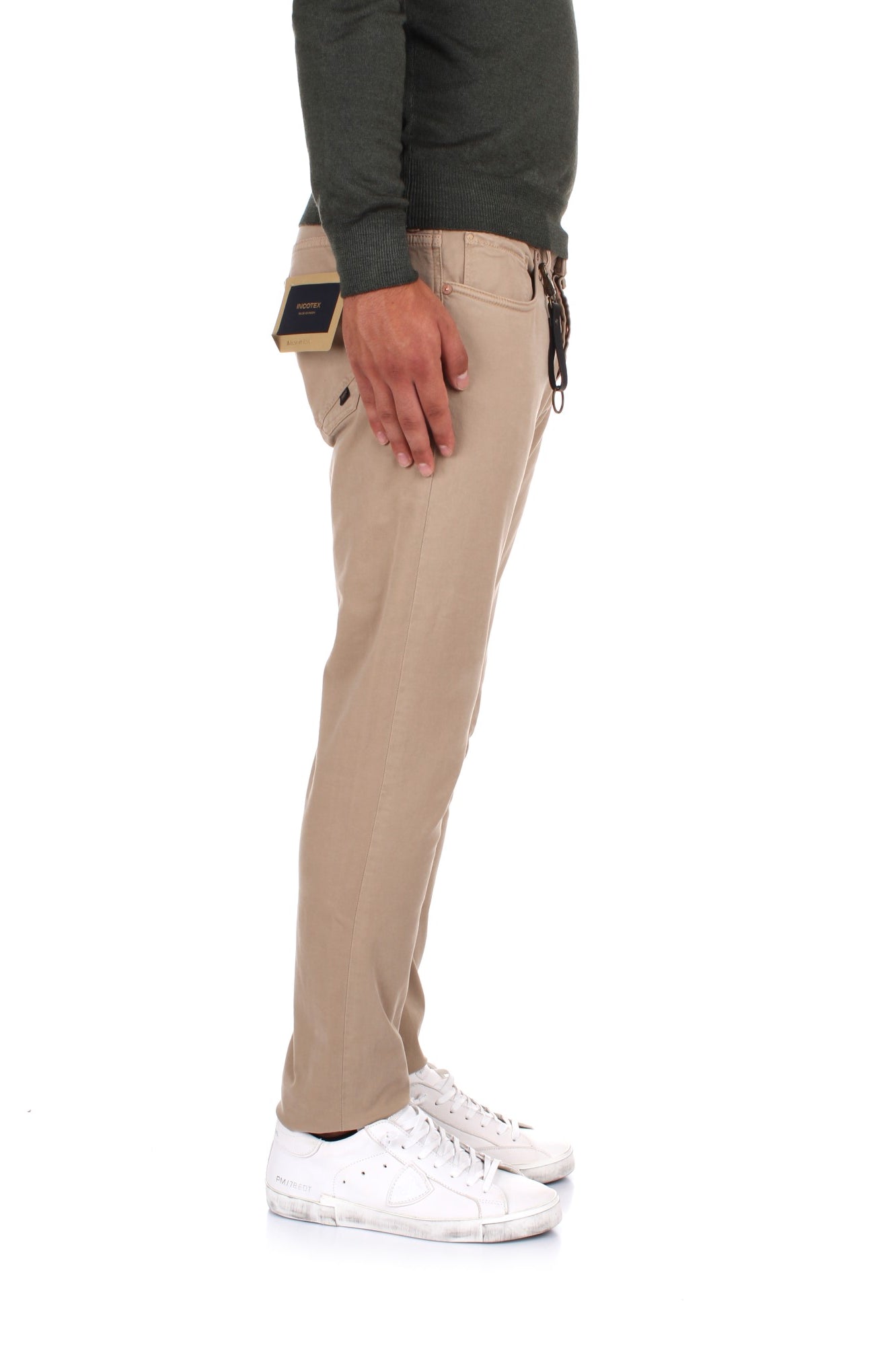 PANTALONI Beige Incotex Blue Division