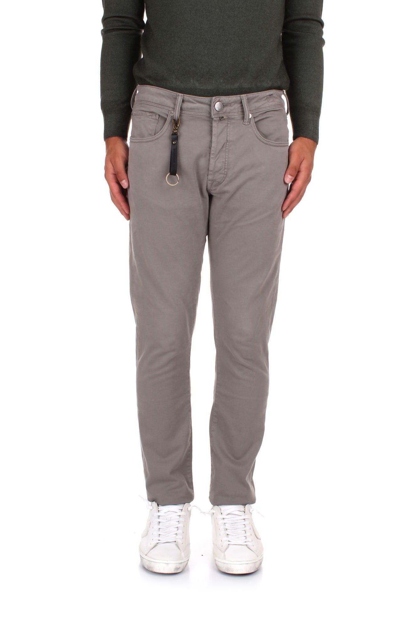 PANTALONI Grigio Incotex Blue Division