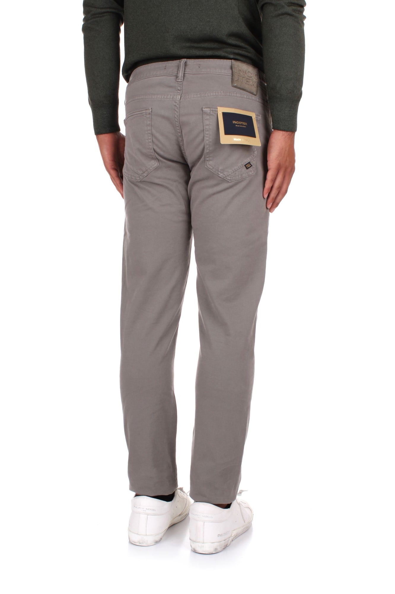 PANTALONI Grigio Incotex Blue Division