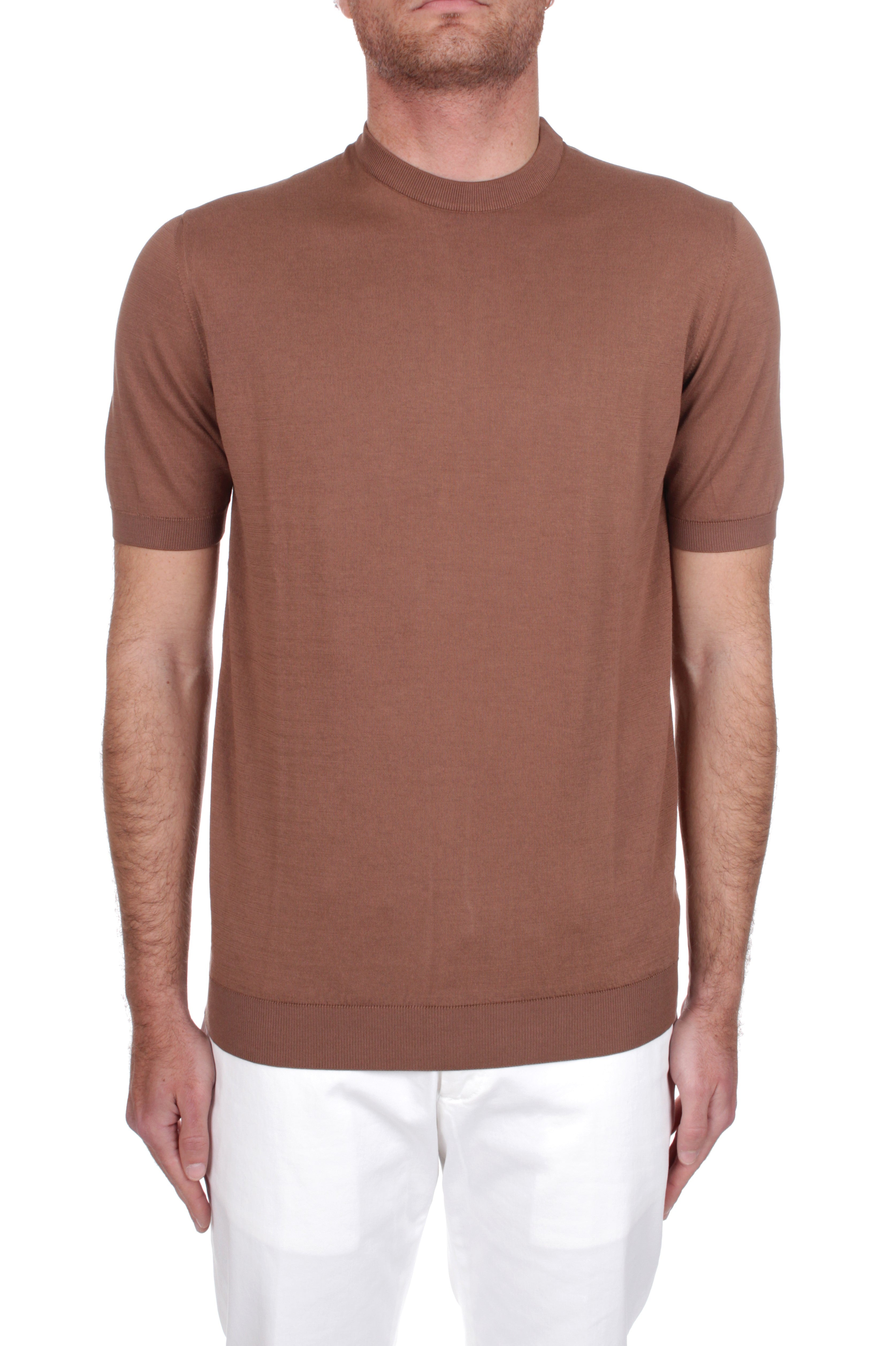 T-SHIRT Marrone Fedeli Cashmere