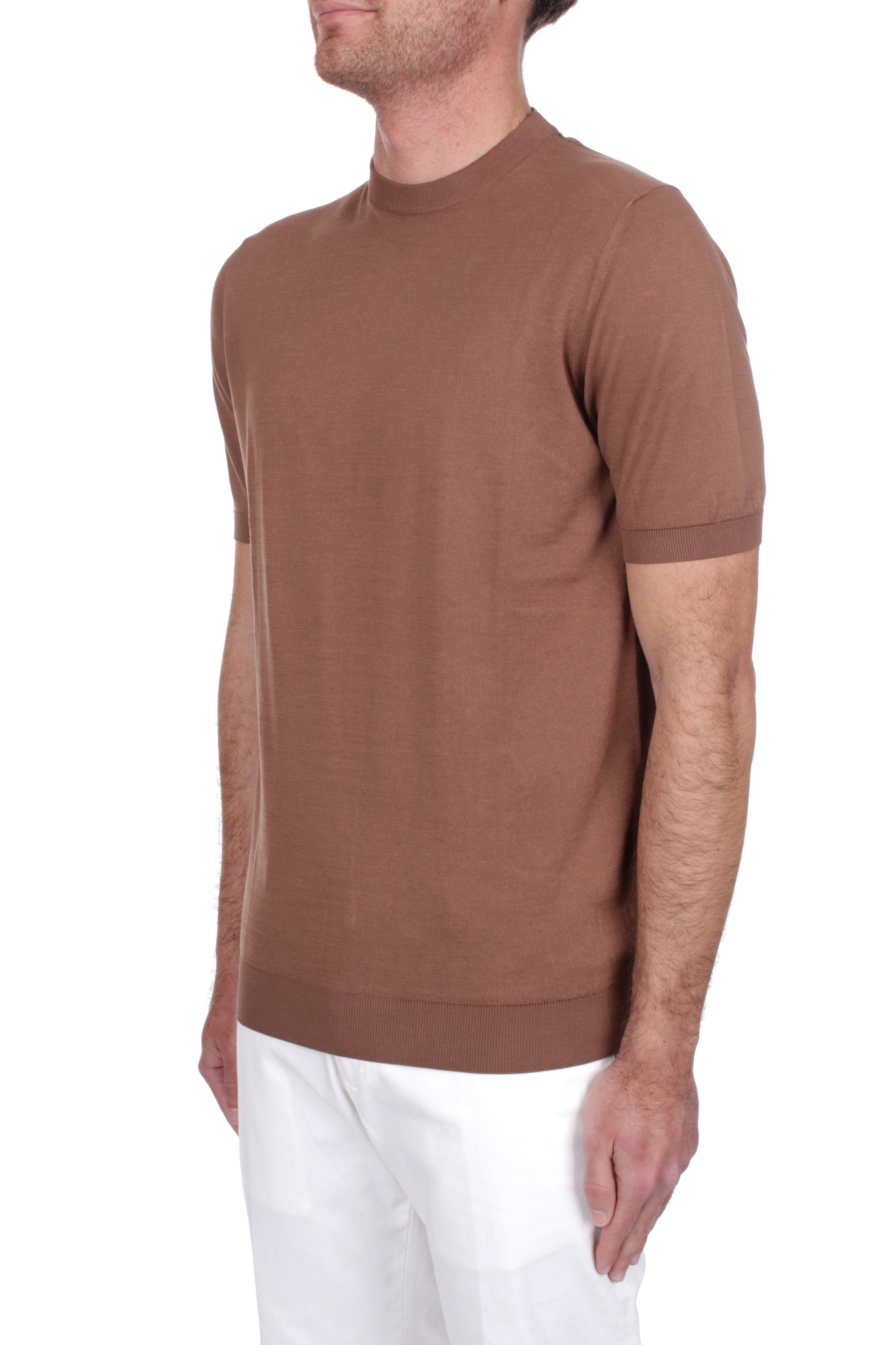 T-SHIRT Marrone Fedeli Cashmere