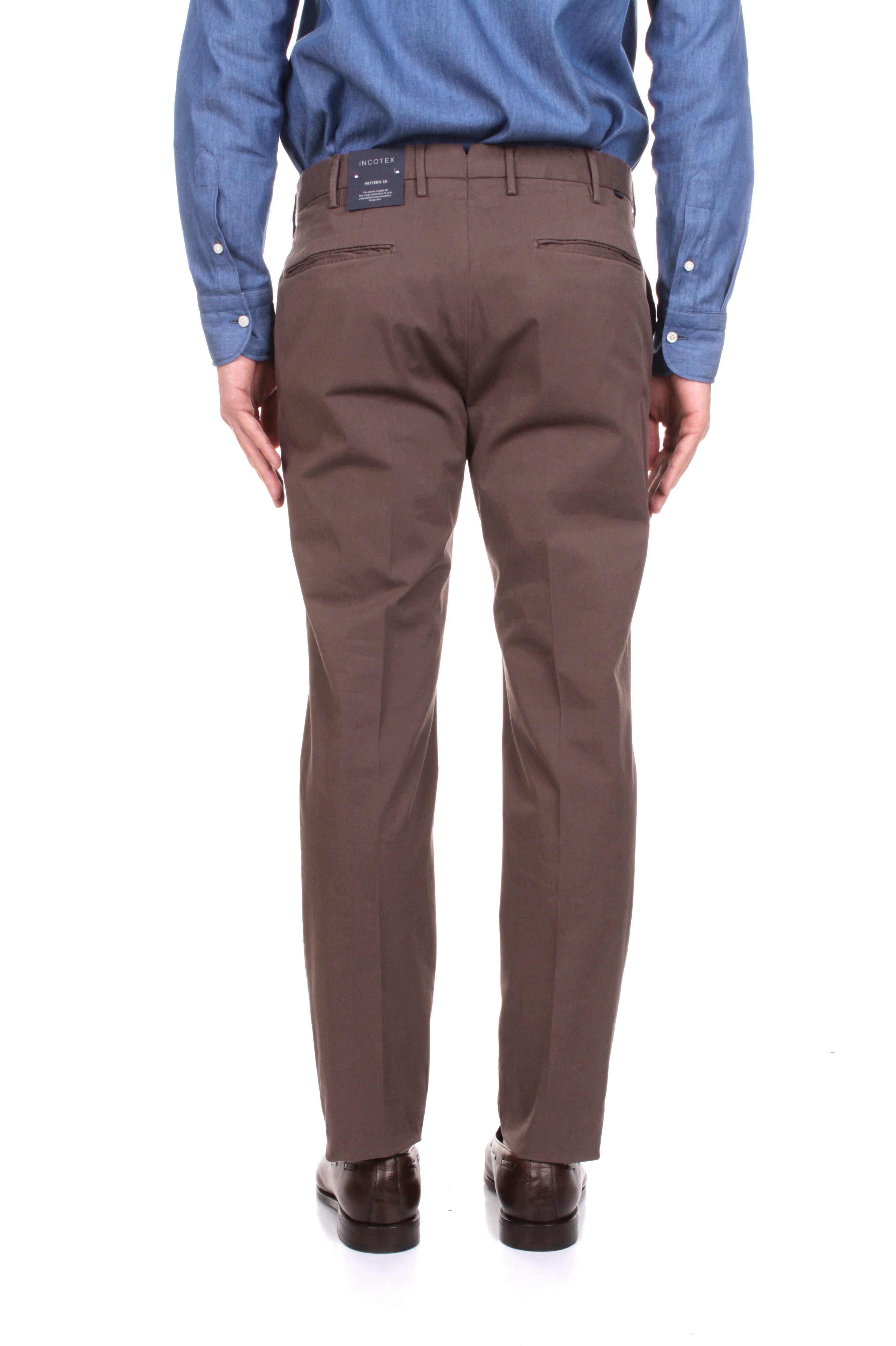 PANTALONI Marrone Incotex