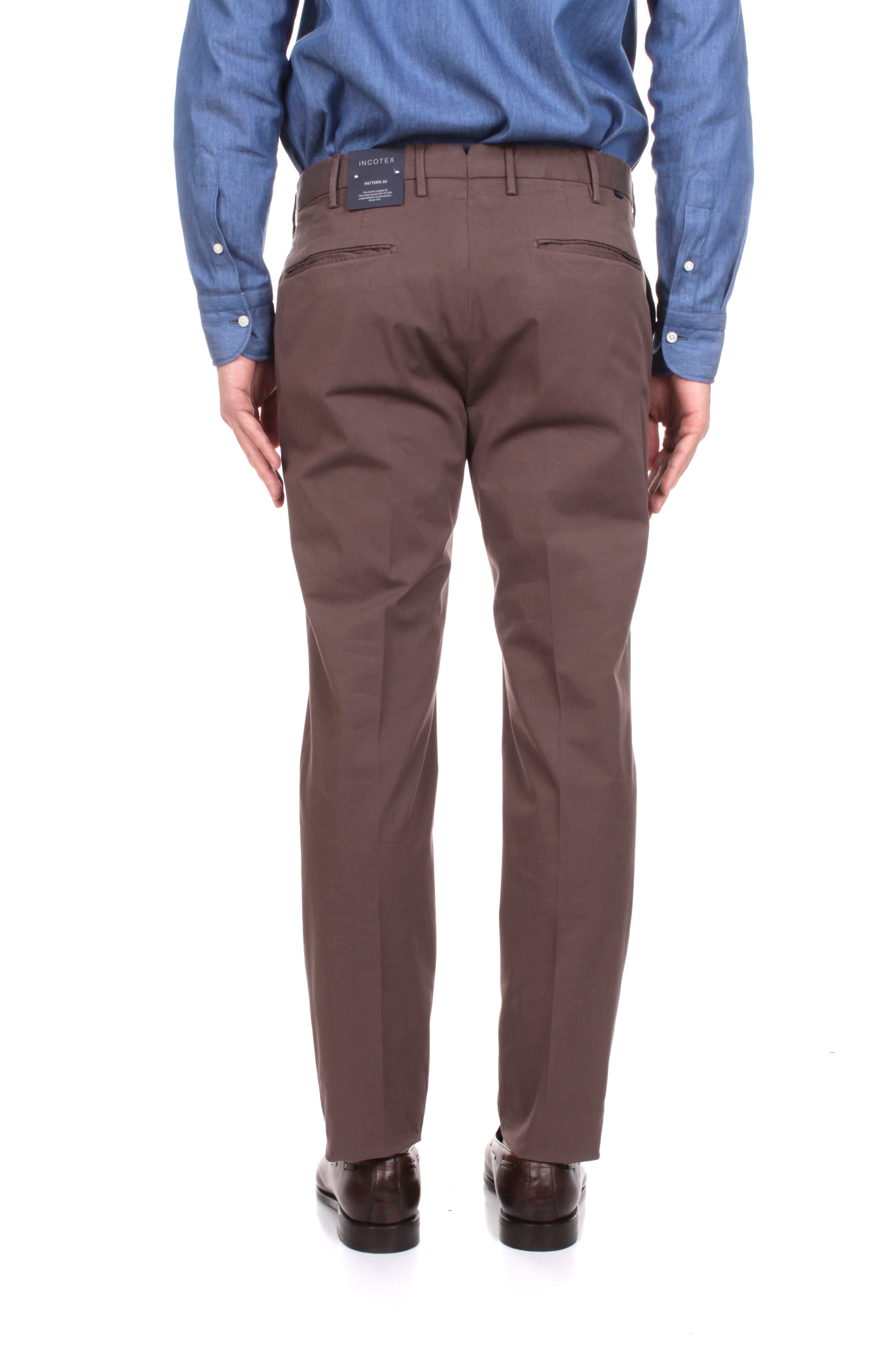 PANTALONI Marrone Incotex