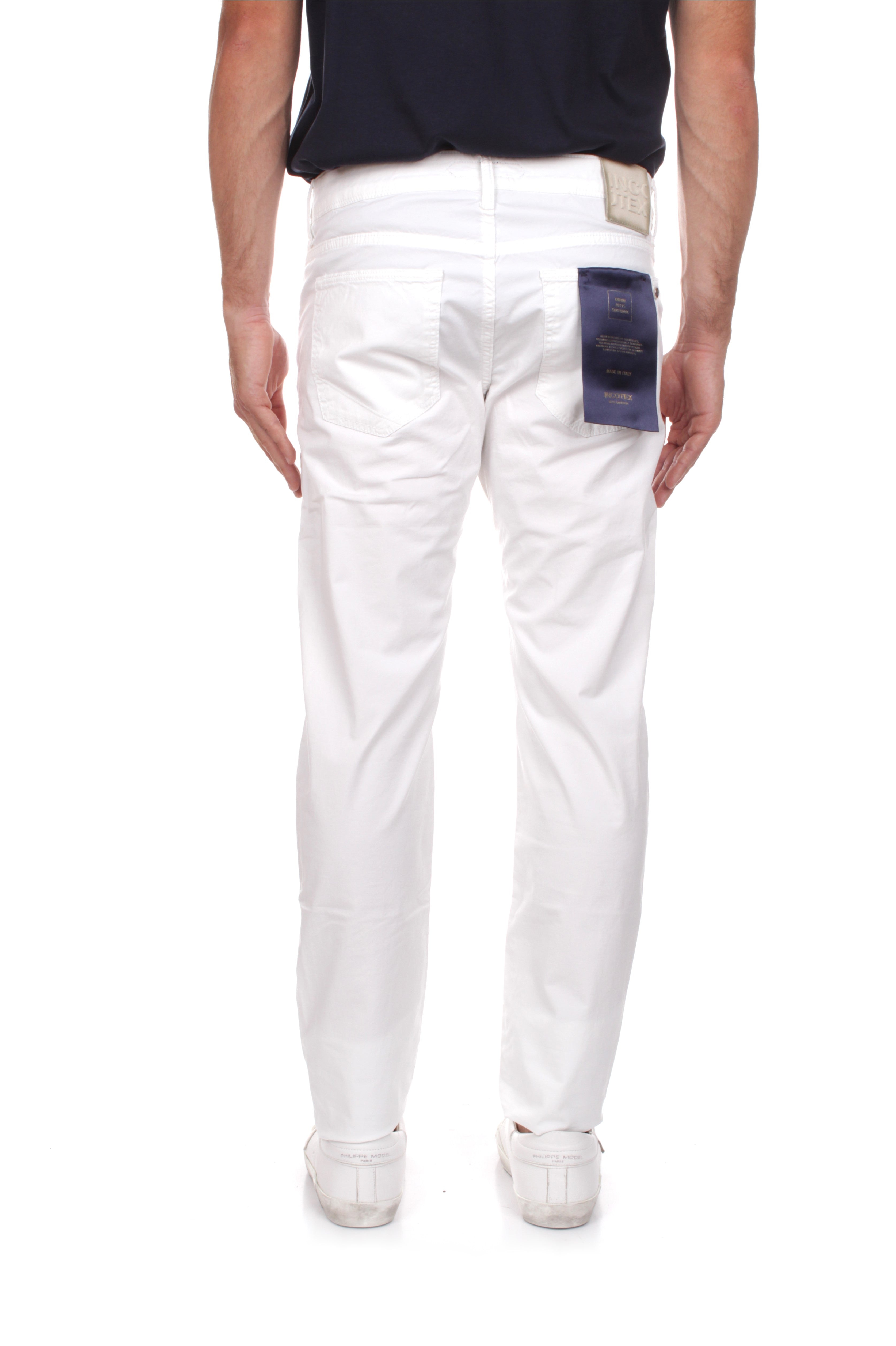 PANTALONI Bianco Incotex Blue Division