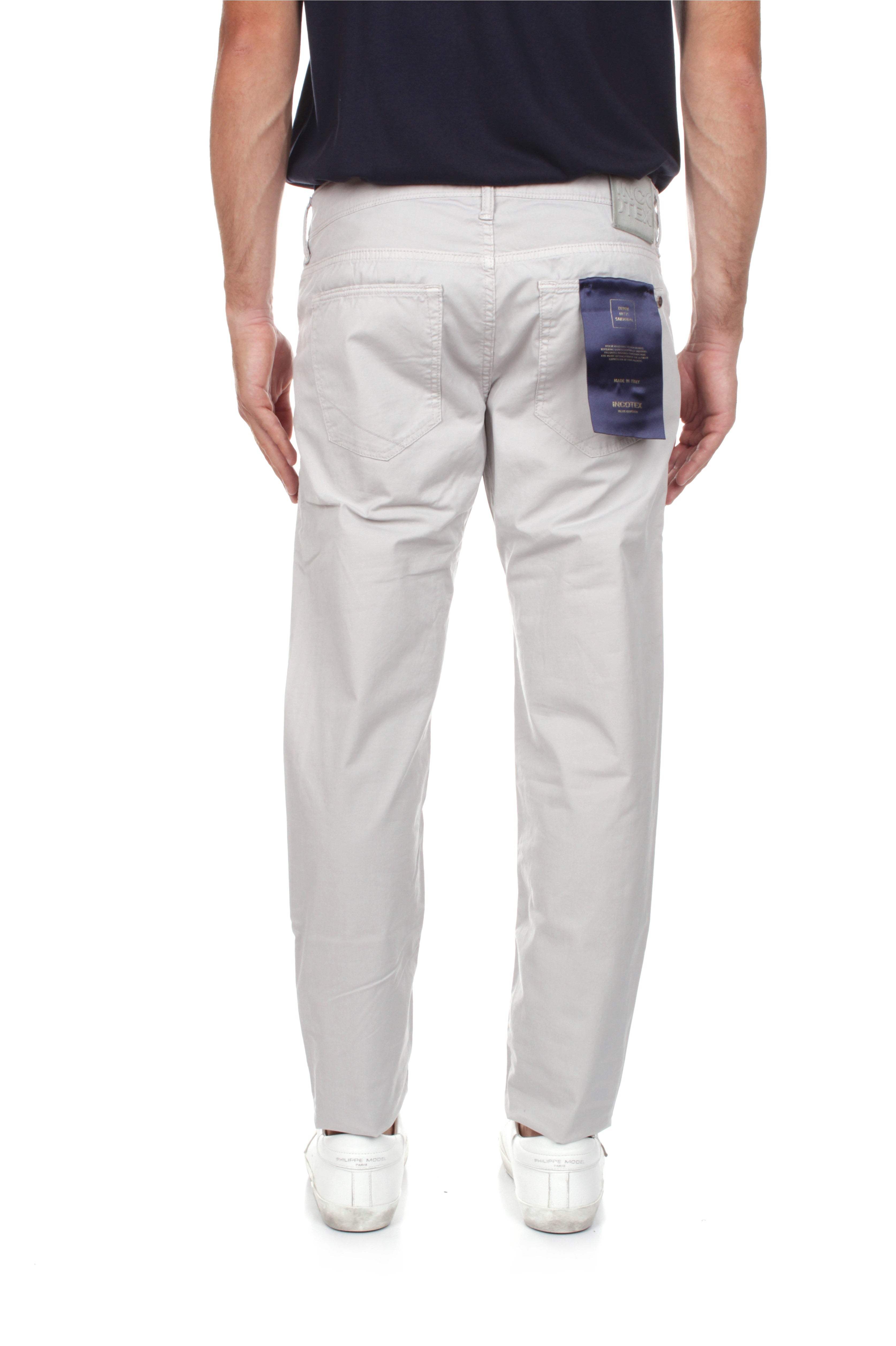 PANTALONI Grigio Incotex Blue Division