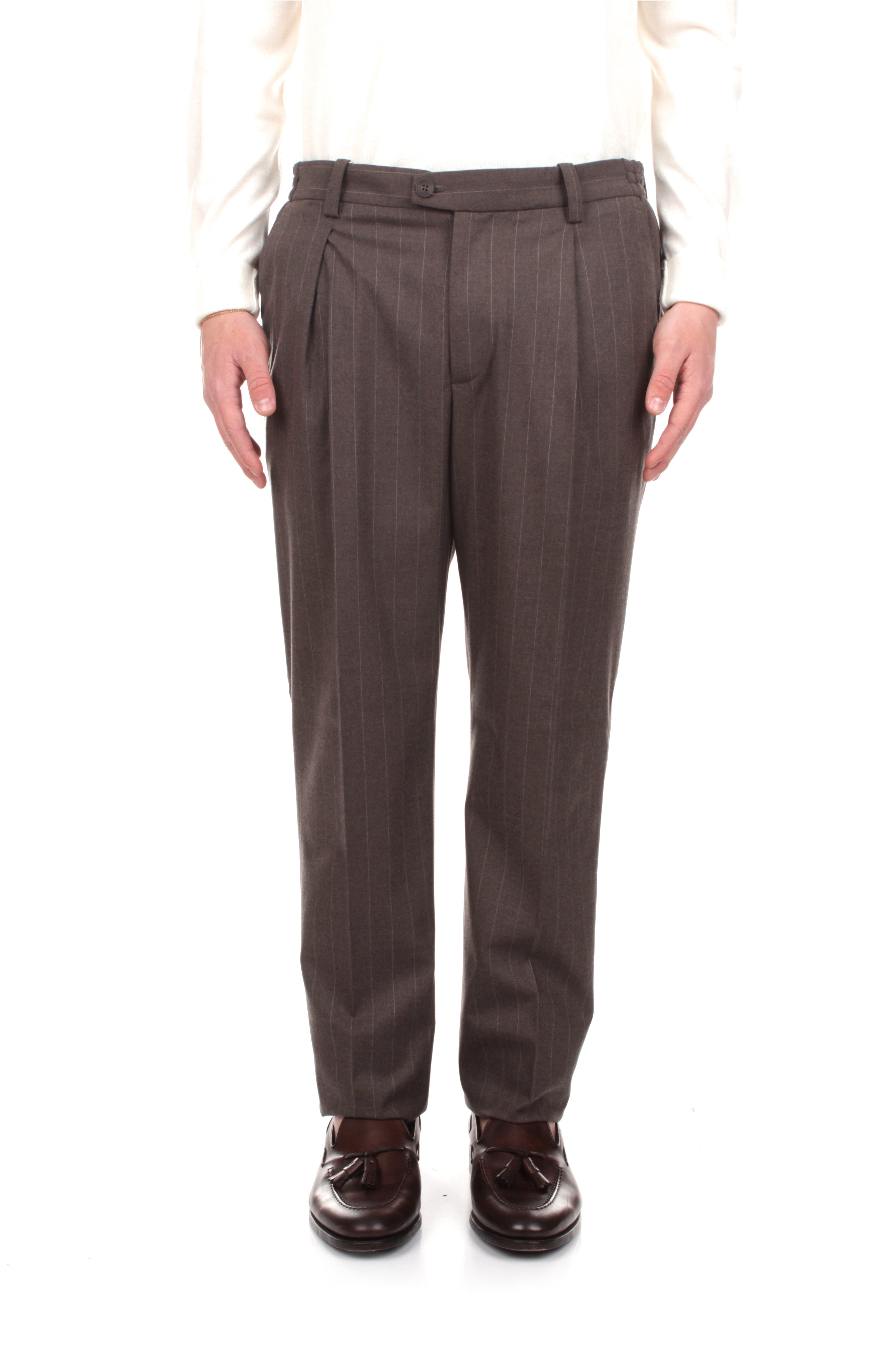 PANTALONI Marrone Devore' Incipit