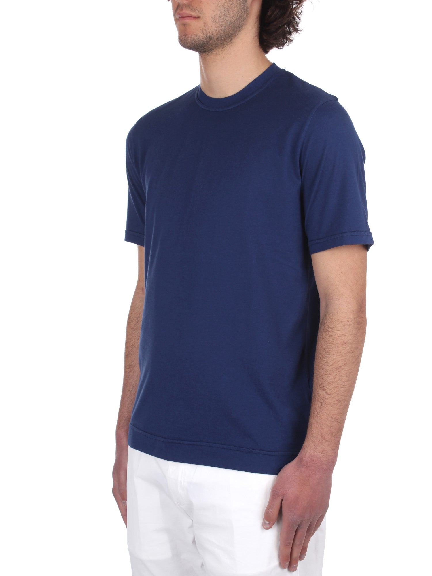 T-SHIRT Blu Fedeli Cashmere
