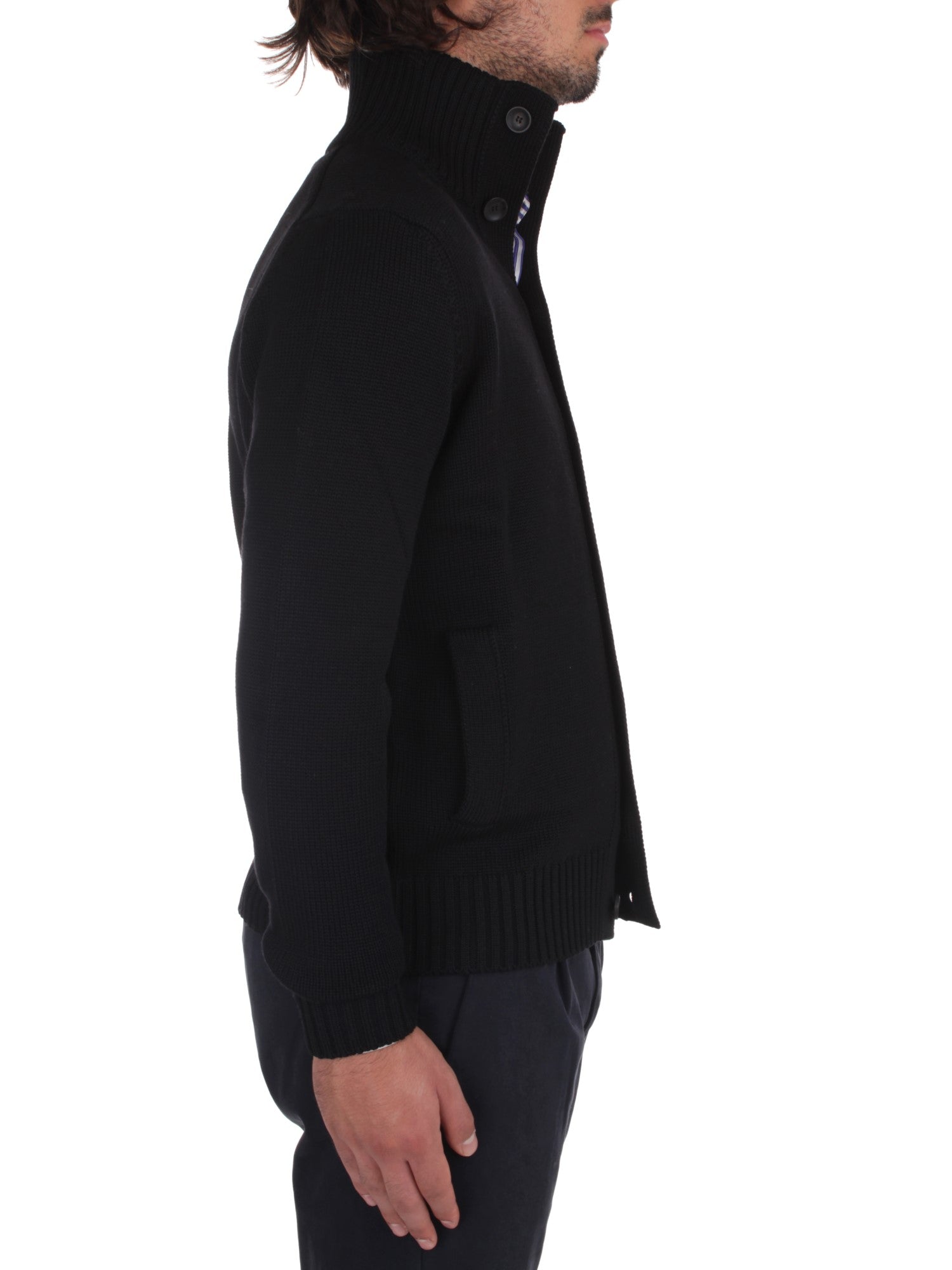 ZANONE CARDIGAN SWEATER BLACK Z0015 – Michi D'Amato