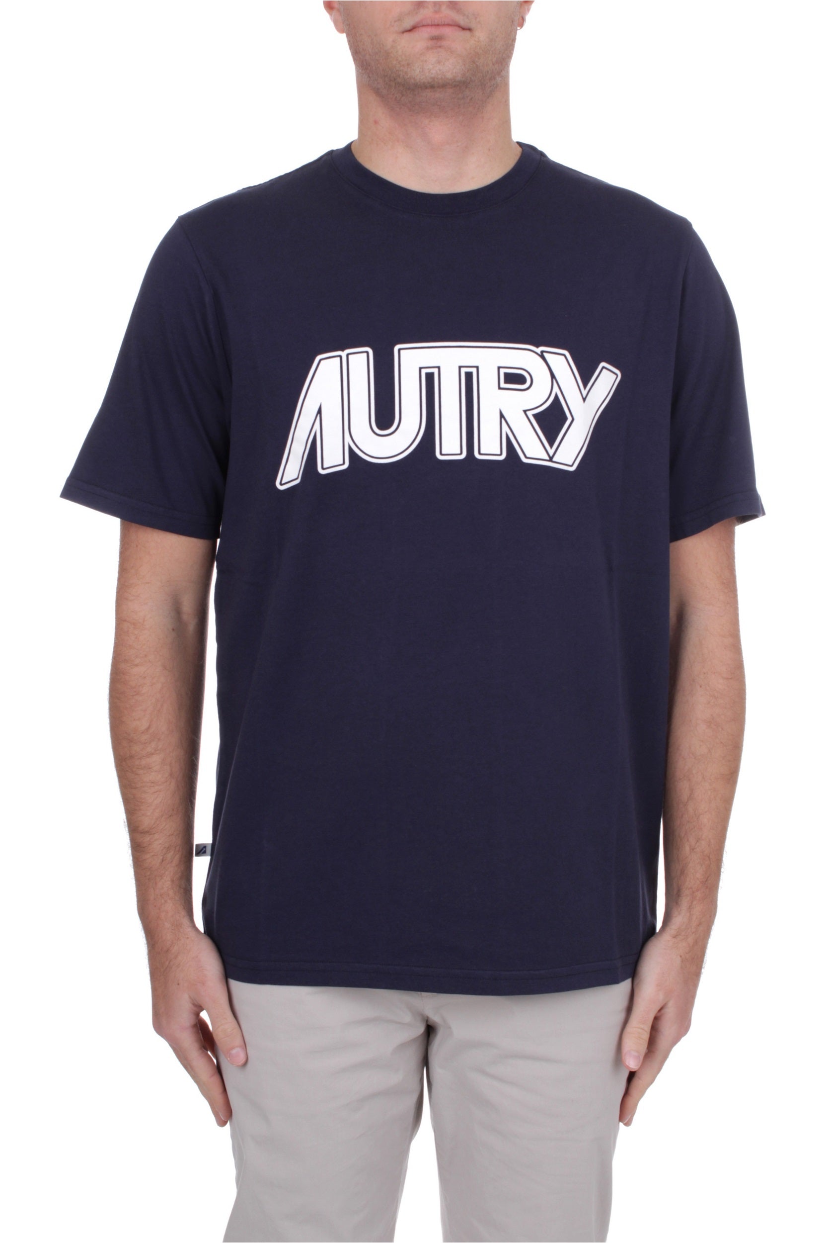 T-SHIRT MANICHE CORTE AUTRY BLU – Michi D'Amato