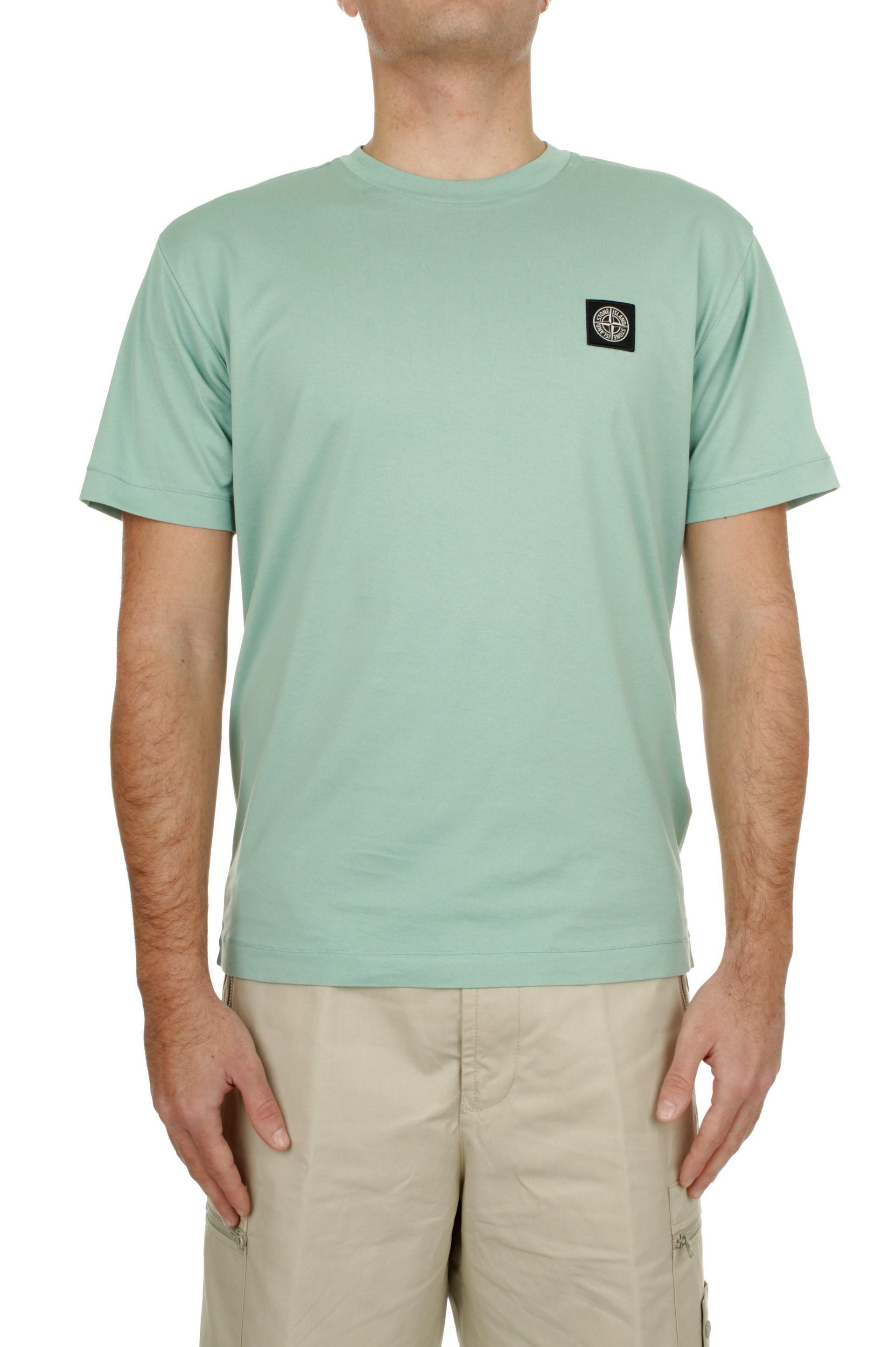 T-SHIRT MANICHE CORTE STONE ISLAND VERDE CHIARO V0052 – Michi D'Amato