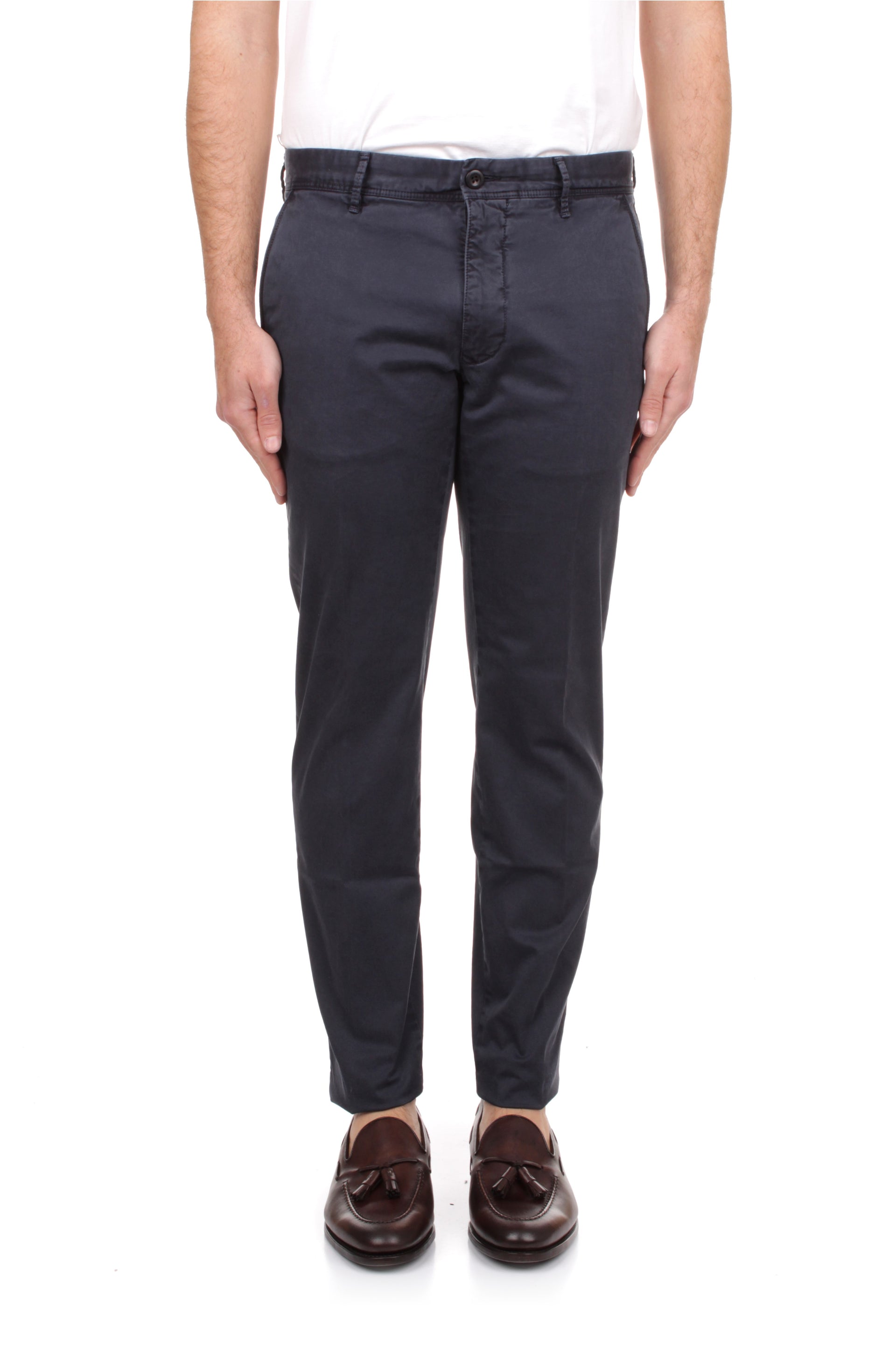INCOTEX SLACKS CHINO PANTS NAVY 827 – Michi D'Amato