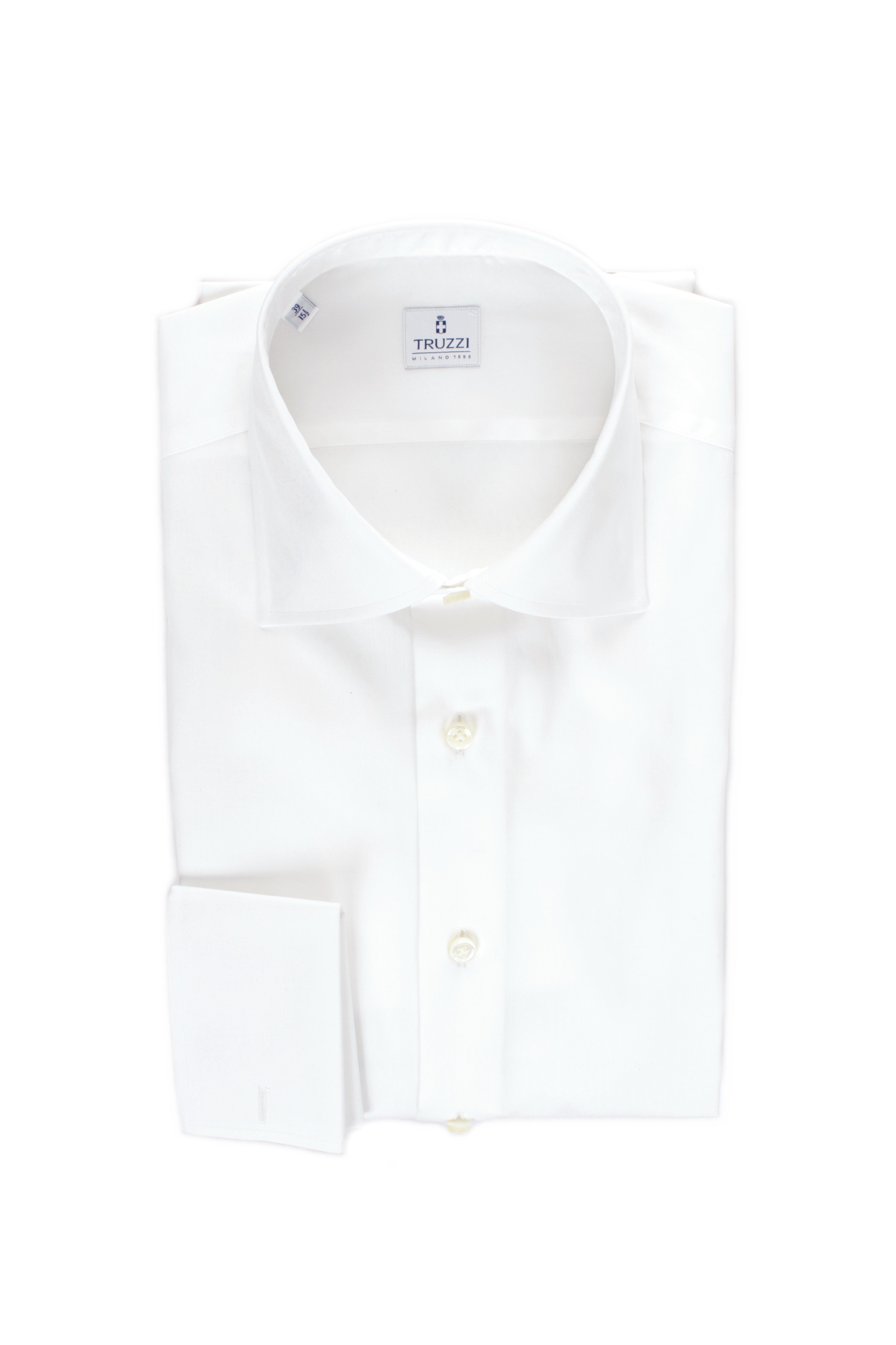 Camicia Bianca Camicia Polsino Francese Doppio Camicia Bianca Uomo