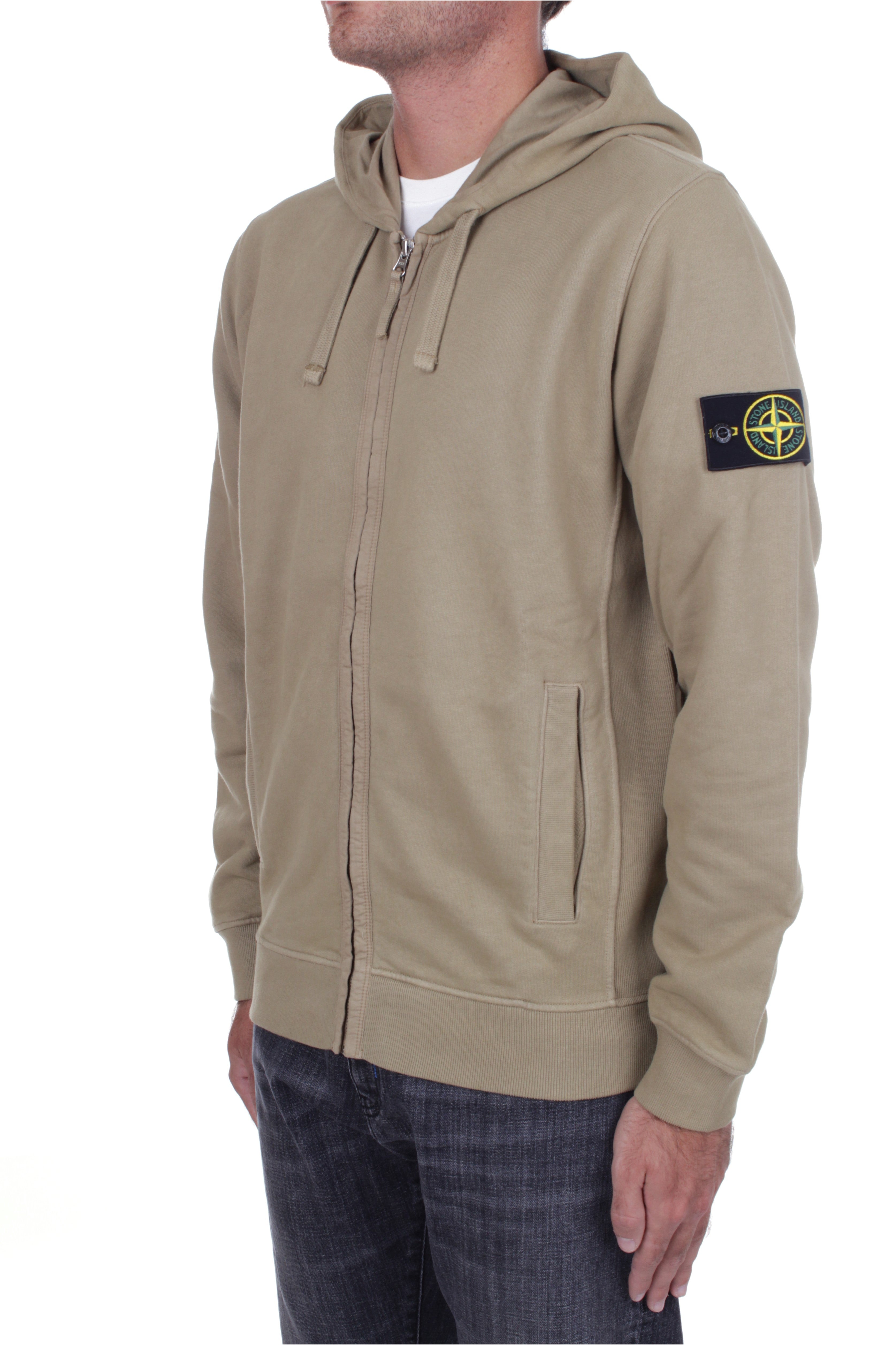 STONE ISLAND HOODIE SWEATSHIRT WITH ZIP BLACK V0029 – Michi D'Amato