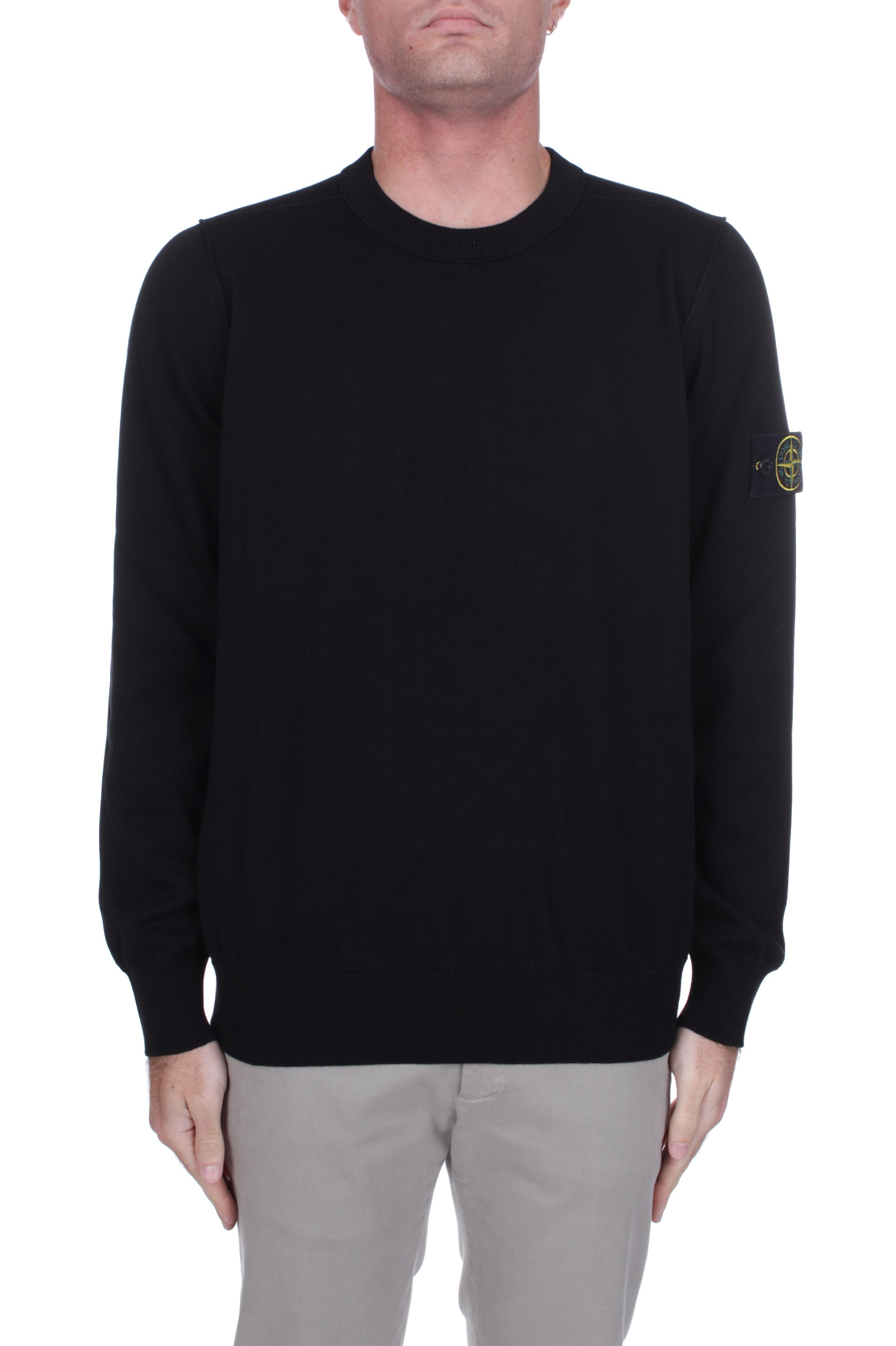 MAGLIA GIROCOLLO STONE ISLAND NERO V0029 – Michi D'Amato
