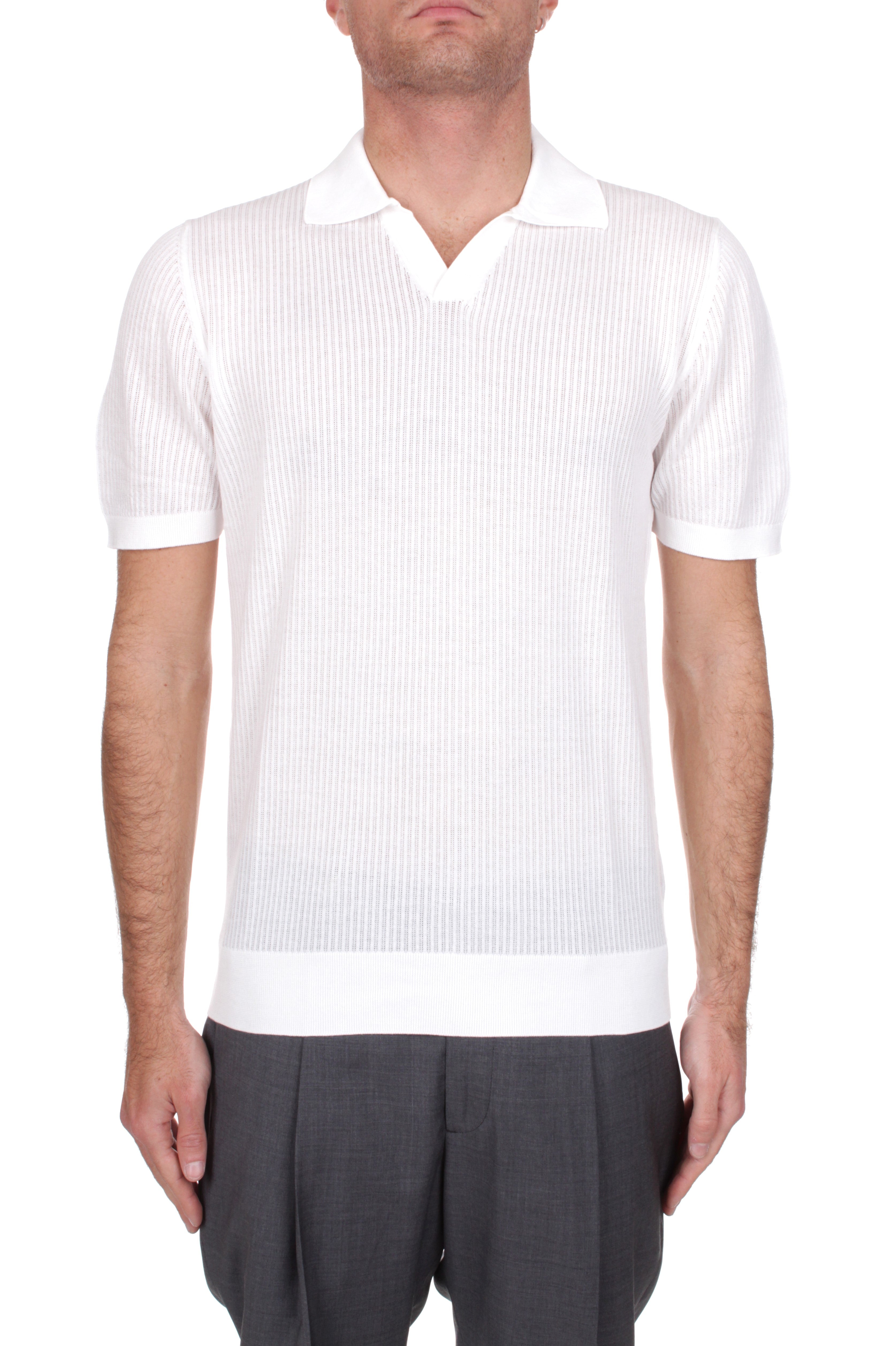 POLO Bianco Fedeli Cashmere