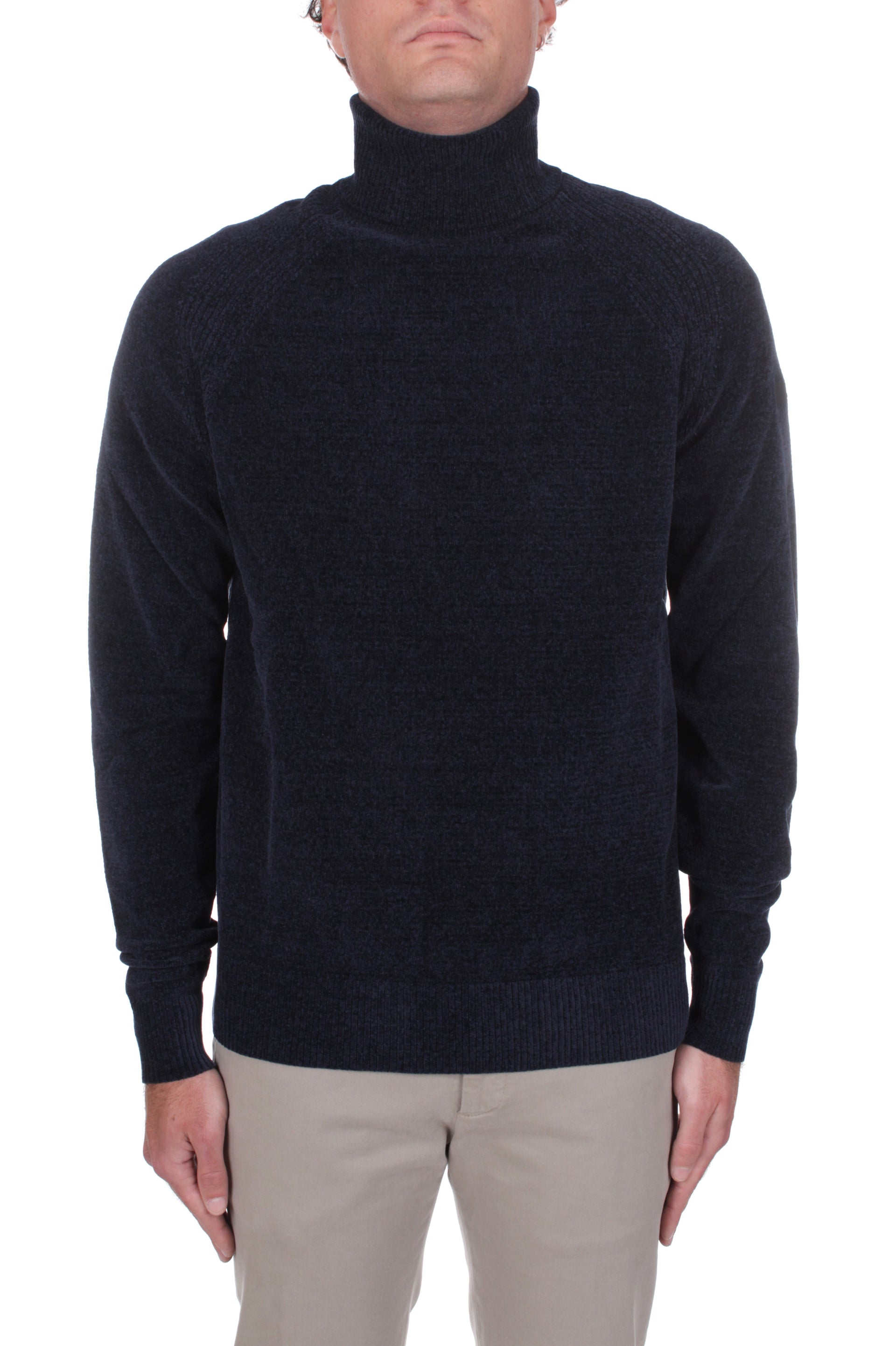 RRD VELVET TURTLENECK SWEATER BLUE BLACK 60 – Michi D'Amato