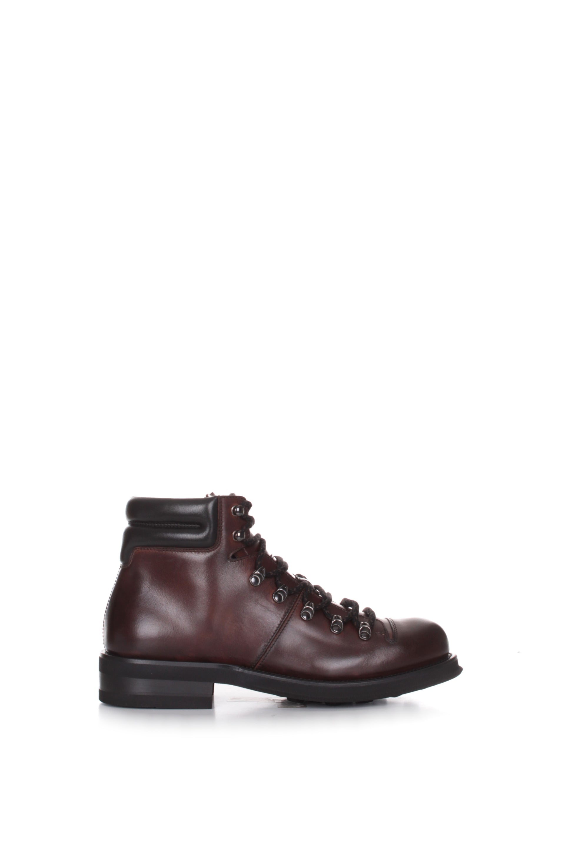 FABI SHOES BROWN LEATHER BOOTS WITH HOOK LACING – Michi D'Amato