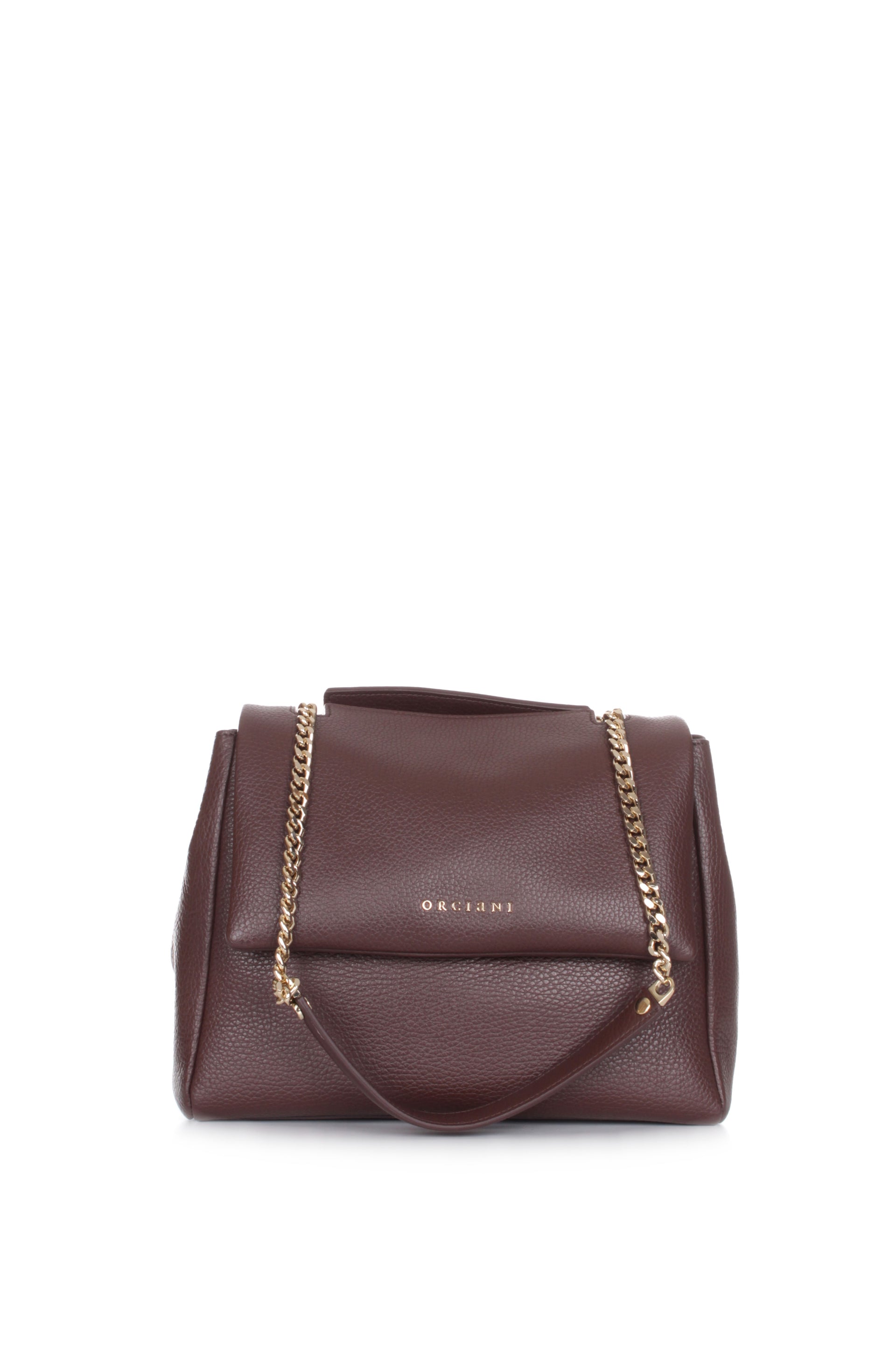 ORCIANI SVEVA SENSE SMALL COFFEE LEATHER SHOULDER BAG – Michi D'Amato