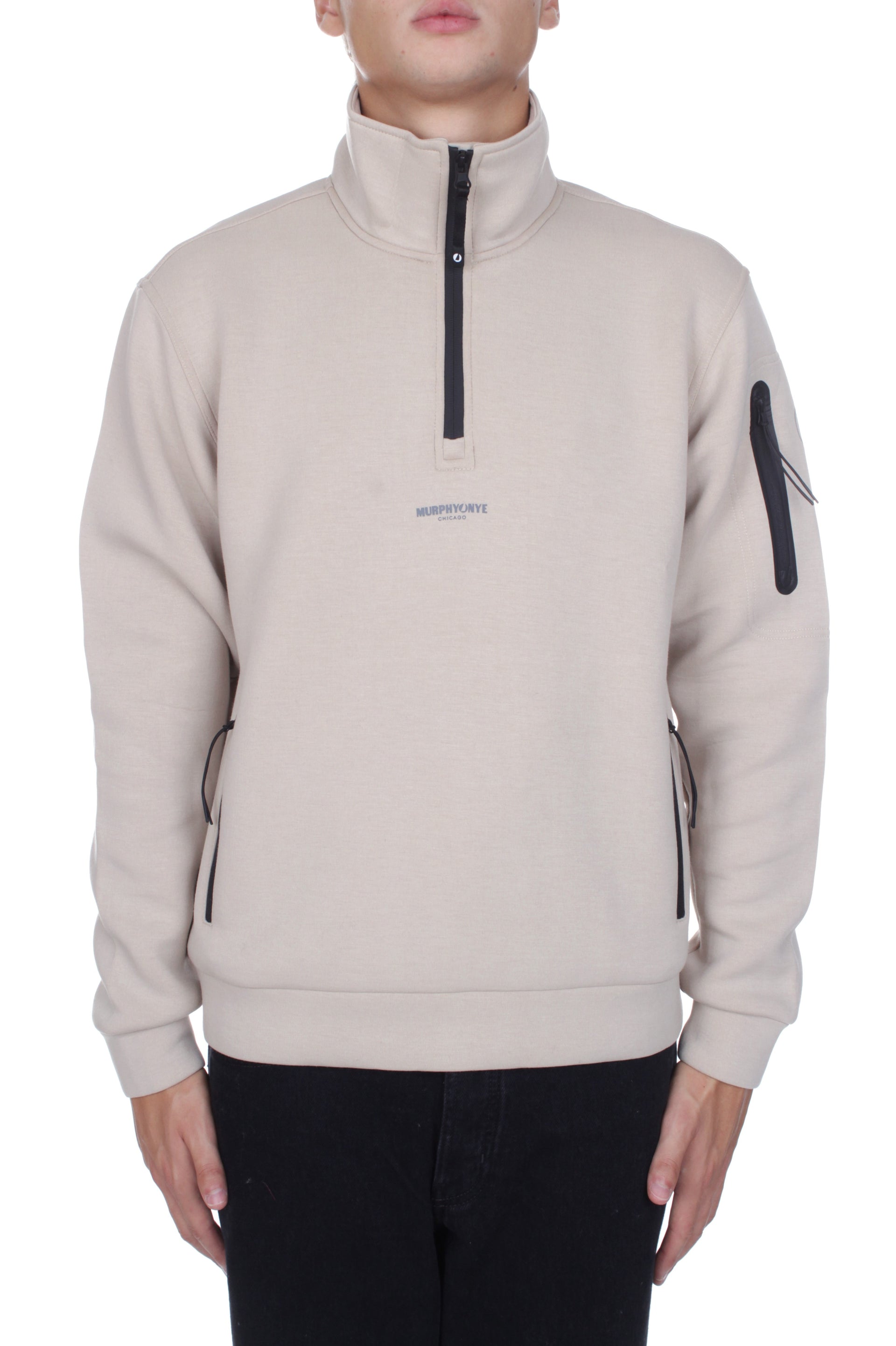 FELPA MEZZA ZIP MURPHY NYE FLIGHT BIANCO G04531 – Michi D'Amato