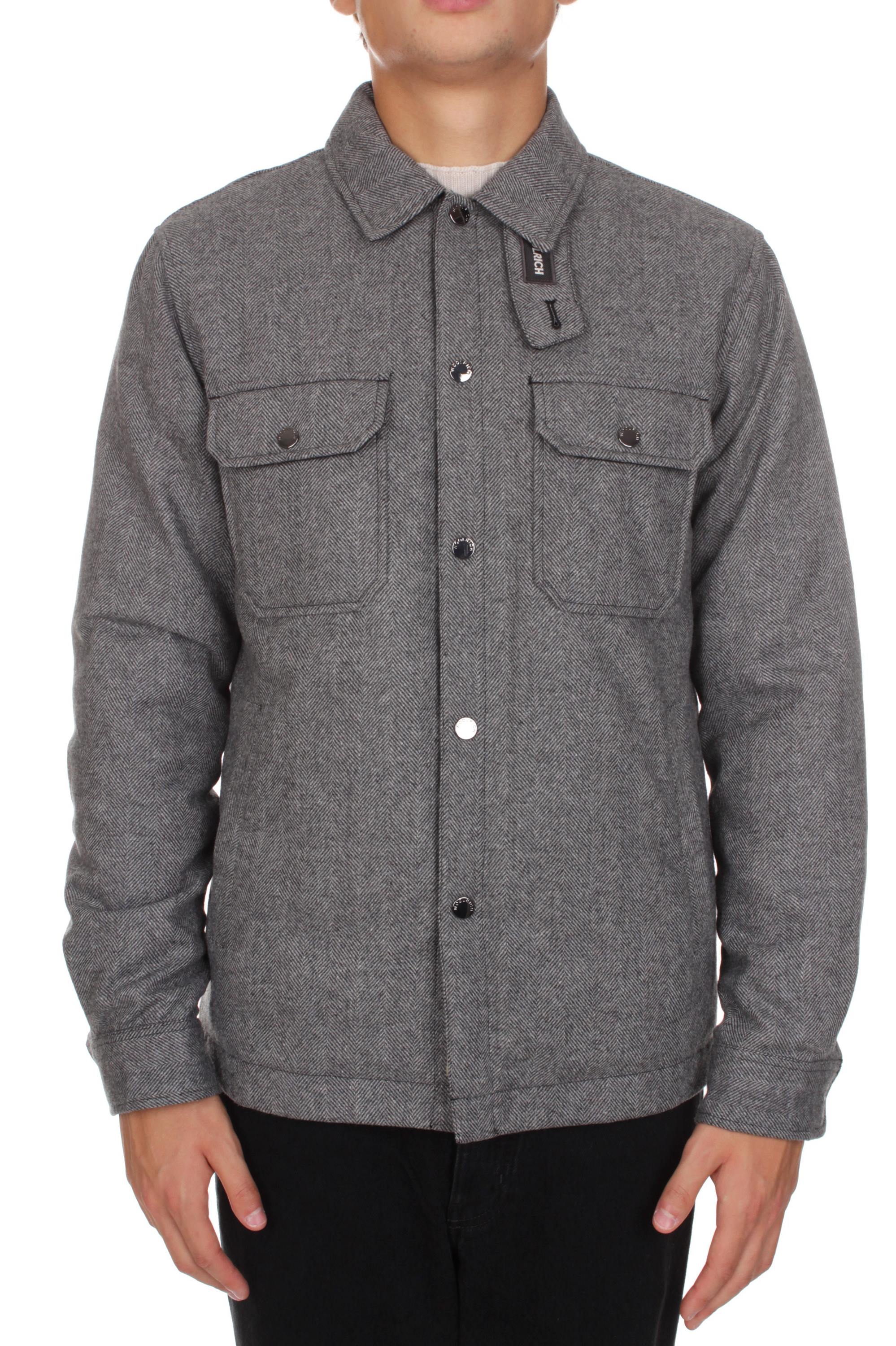WOOLRICH ALASKAN OVERSHIRT HERRINGBONE GREY 163 – Michi D'Amato