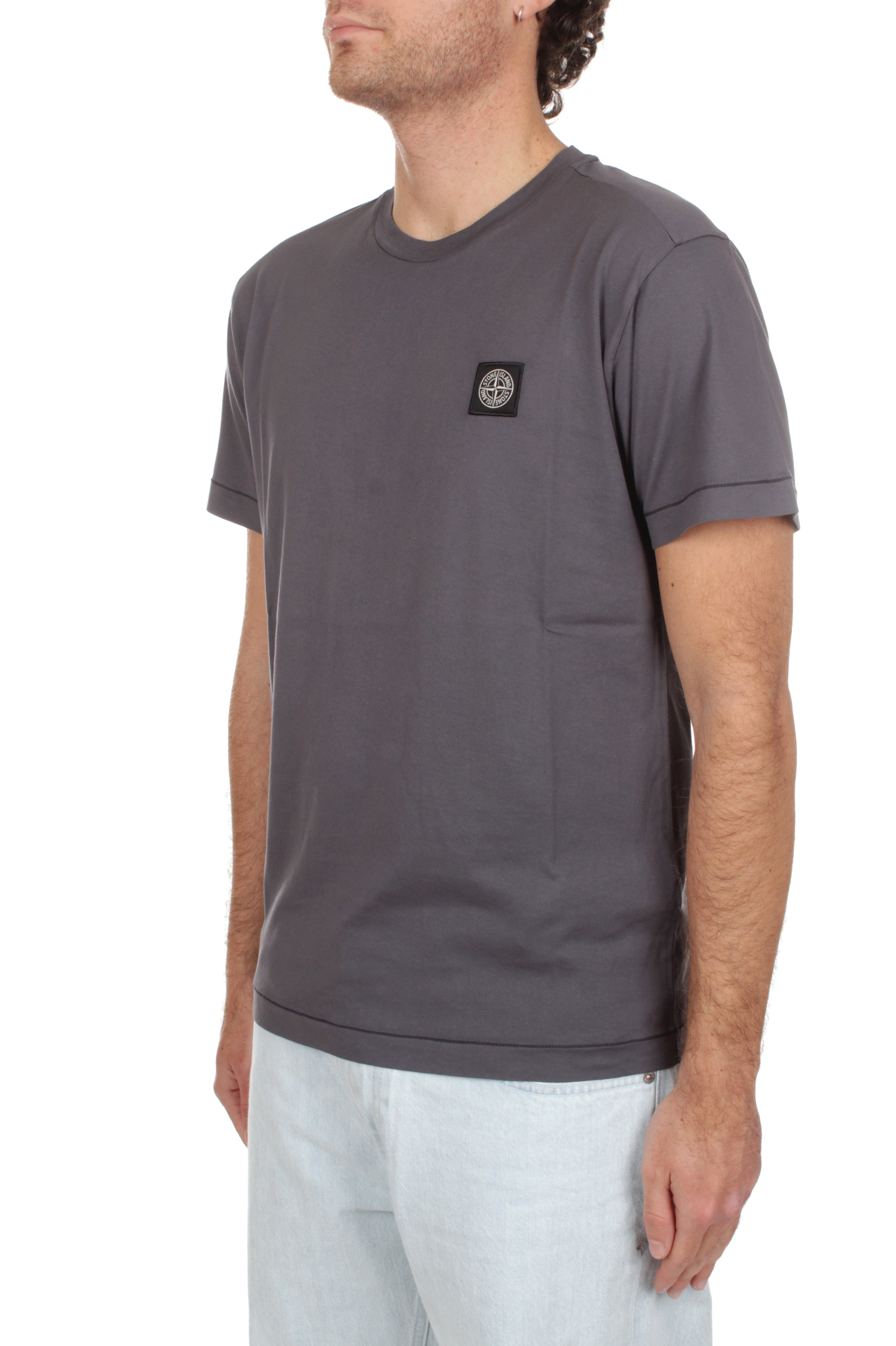 T-SHIRT Grigio Stone Island