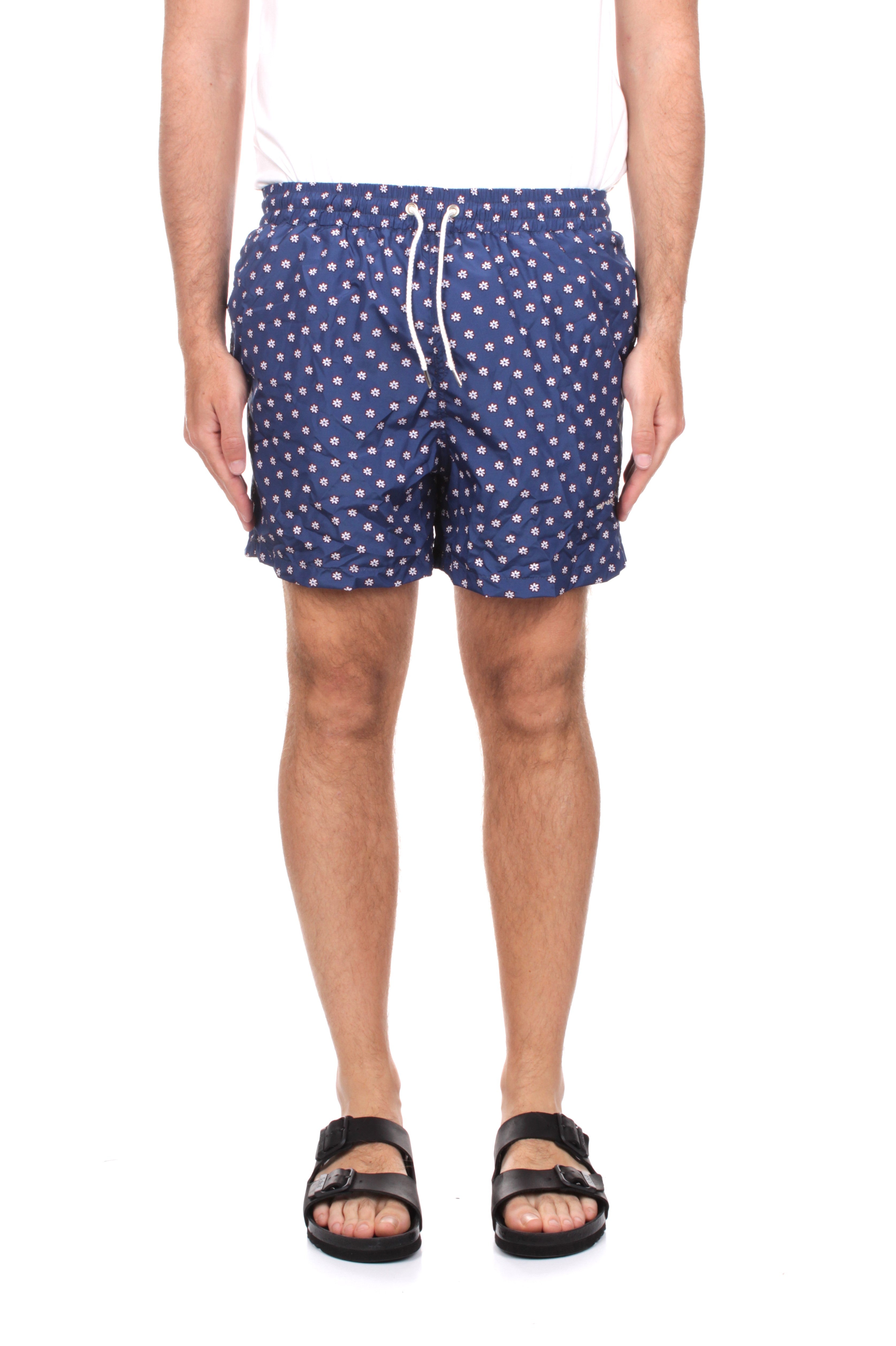 BOXER MARE Blu Sanvito
