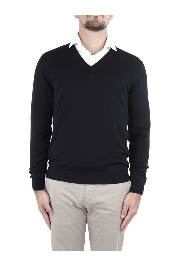 Zanone V-neck sweaters 810159 Z0290 Black