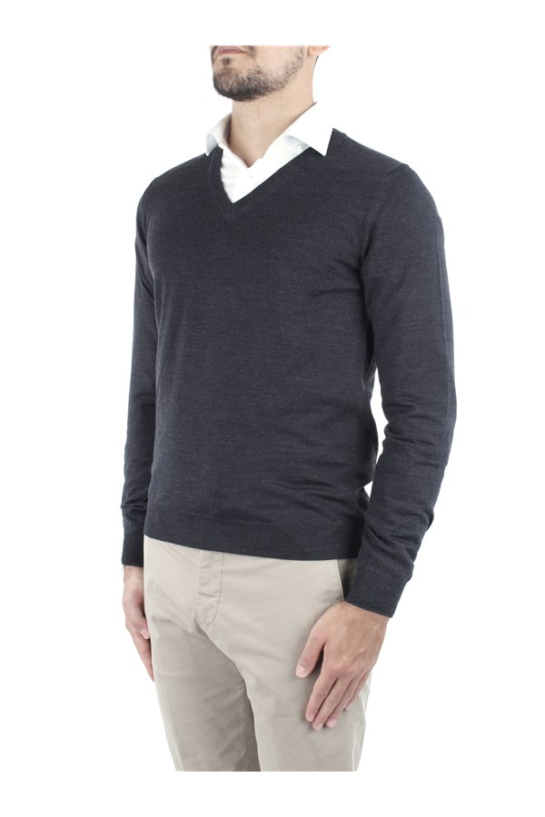 Zanone V-neck sweaters Grey