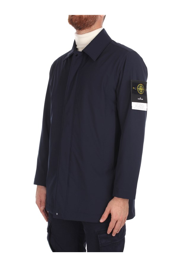 Stone Island Quilted jackets Blue