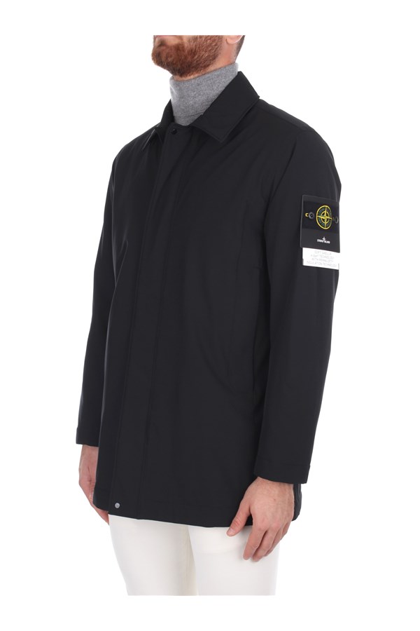 Stone Island Quilted jackets Black