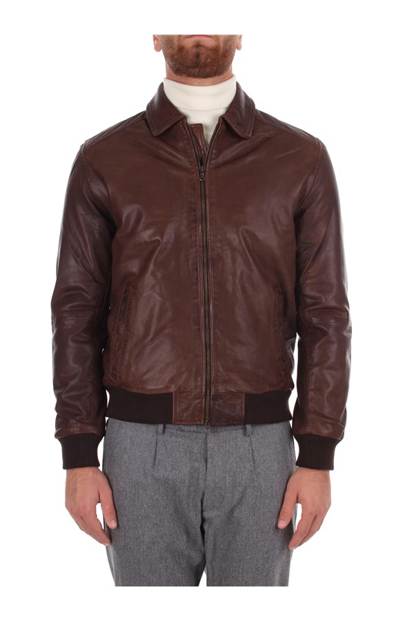 Andrea D'amico Leather Jackets 406 Brown