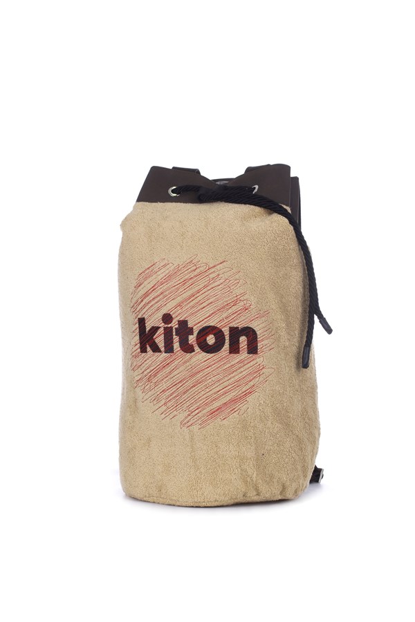 Kiton Backpacks Beige