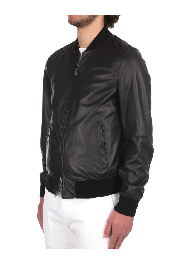 Tagliatore Leather Jackets Black