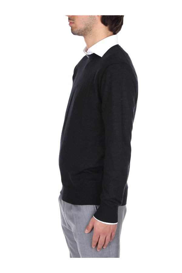 Bramani Cashmere Knitwear Crewneck sweaters Man GCU1163OPT NERO 2 