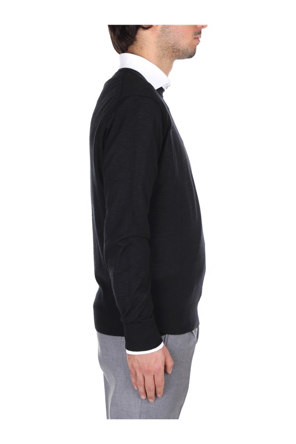 Bramani Cashmere Knitwear Crewneck sweaters Man GCU1163OPT NERO 7 