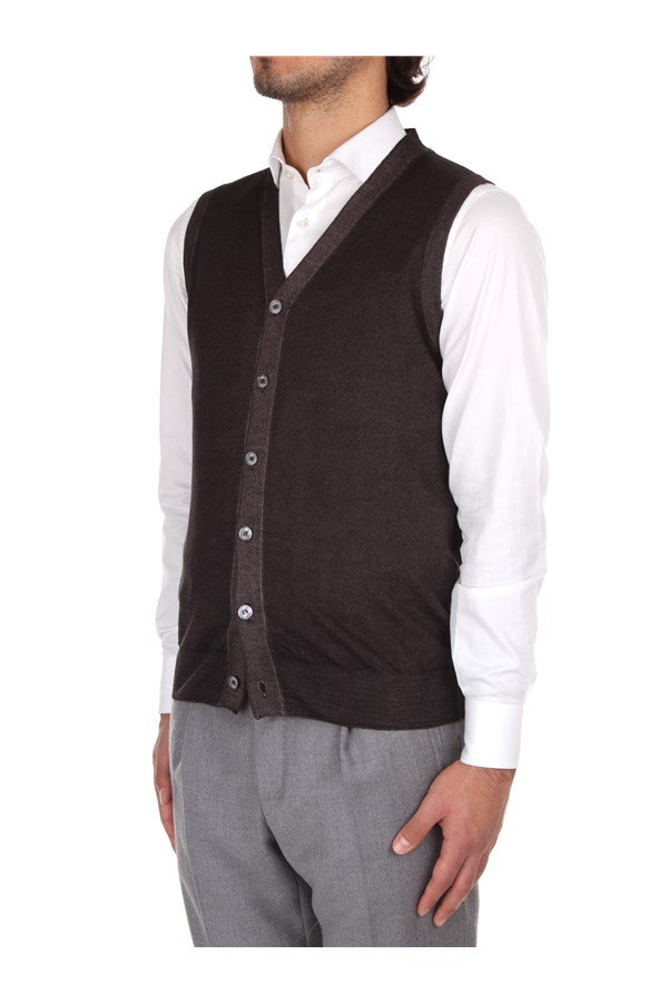 Fedeli Cashmere Knitted vest Brown