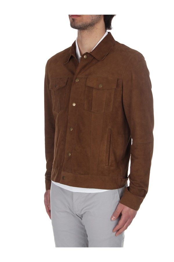 Andrea D'amico Leather Jackets Brown