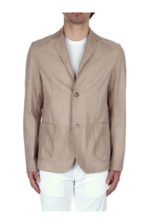Broos Leather jacket Beige