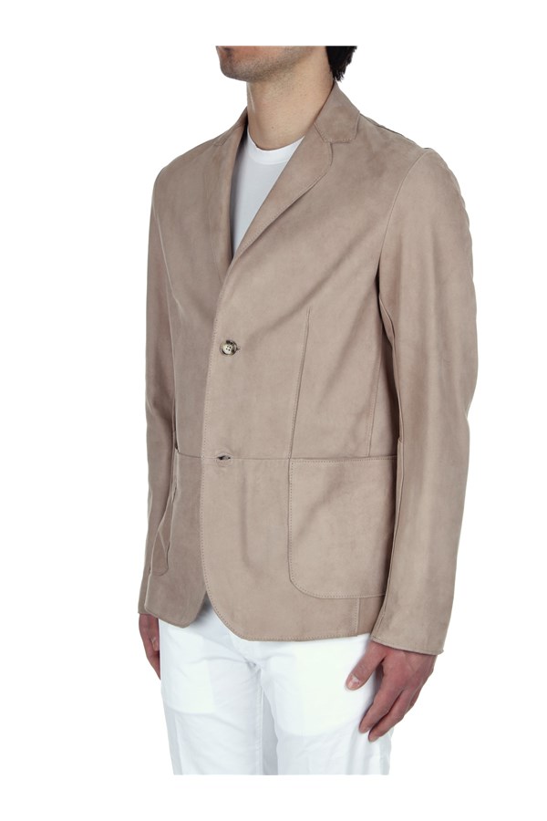 Broos Leather jacket Beige