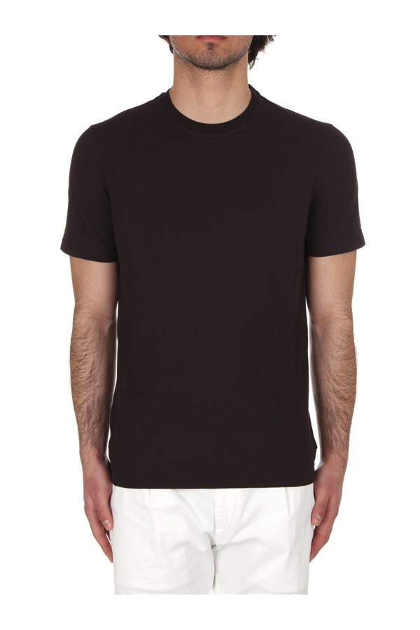 Zanone Short sleeve t-shirts Brown