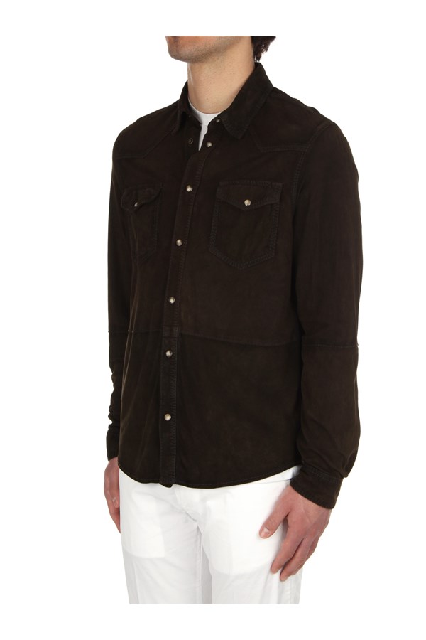 Leather Authority Casual shirts Brown