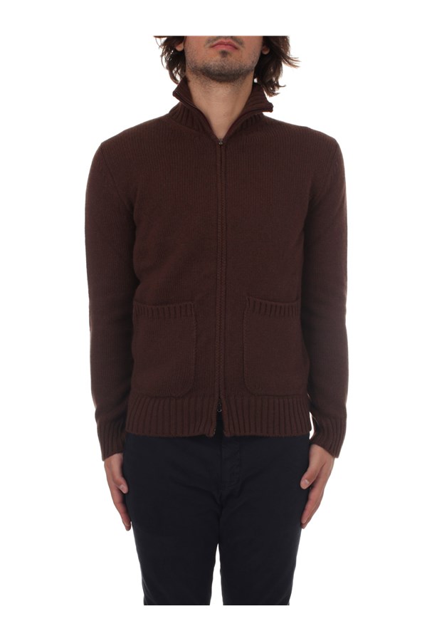 H953 Zip up sweatshirts Brown