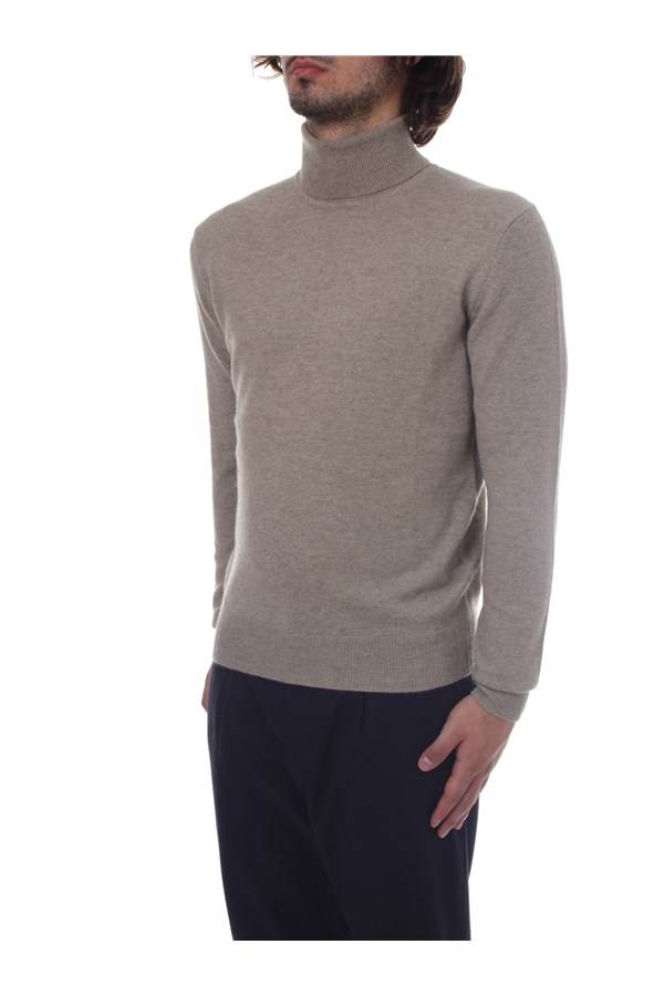 Bramani Cashmere Knitwear Turtleneck sweaters Man DVU13339 NATURALE 1 