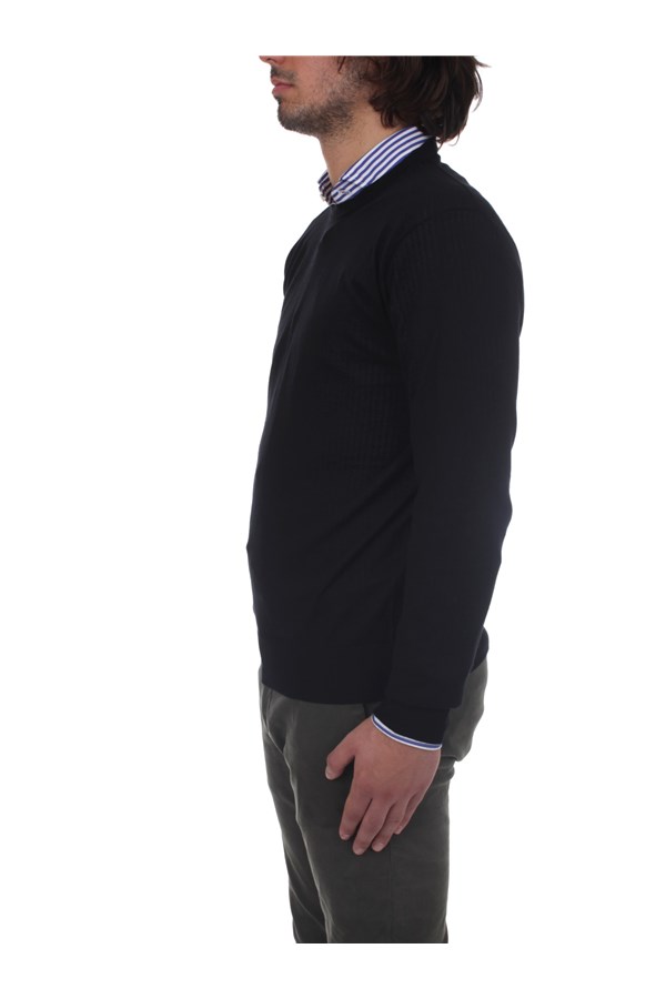 Bramani Cashmere Knitwear Crewneck sweaters Man GCU11630PTL NERO 2 